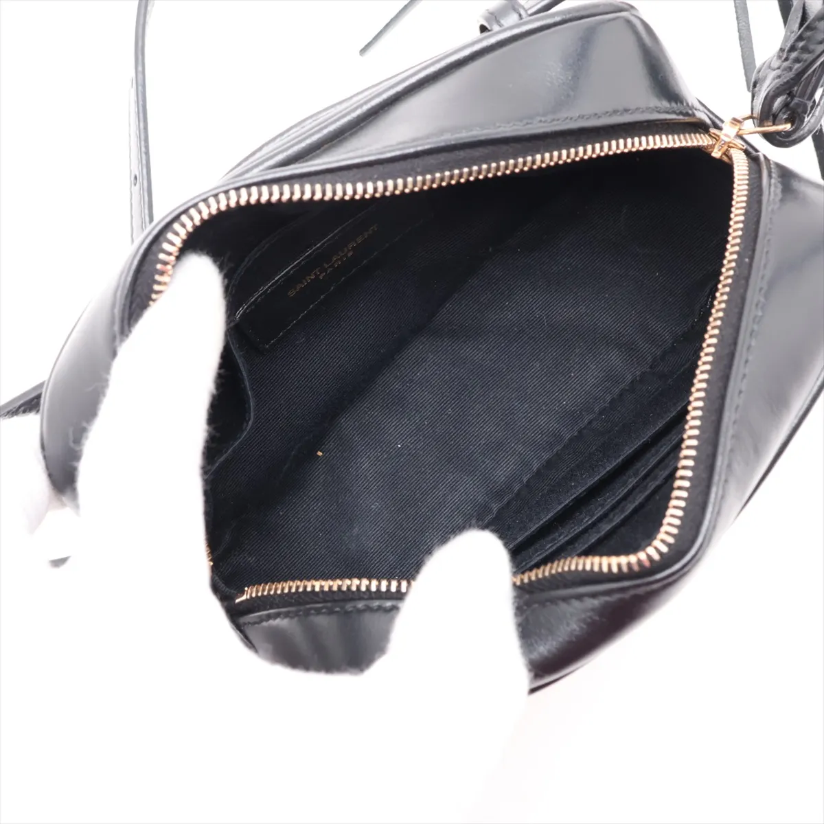 Lou Leather Body Bag, Black, 614031 — view 6