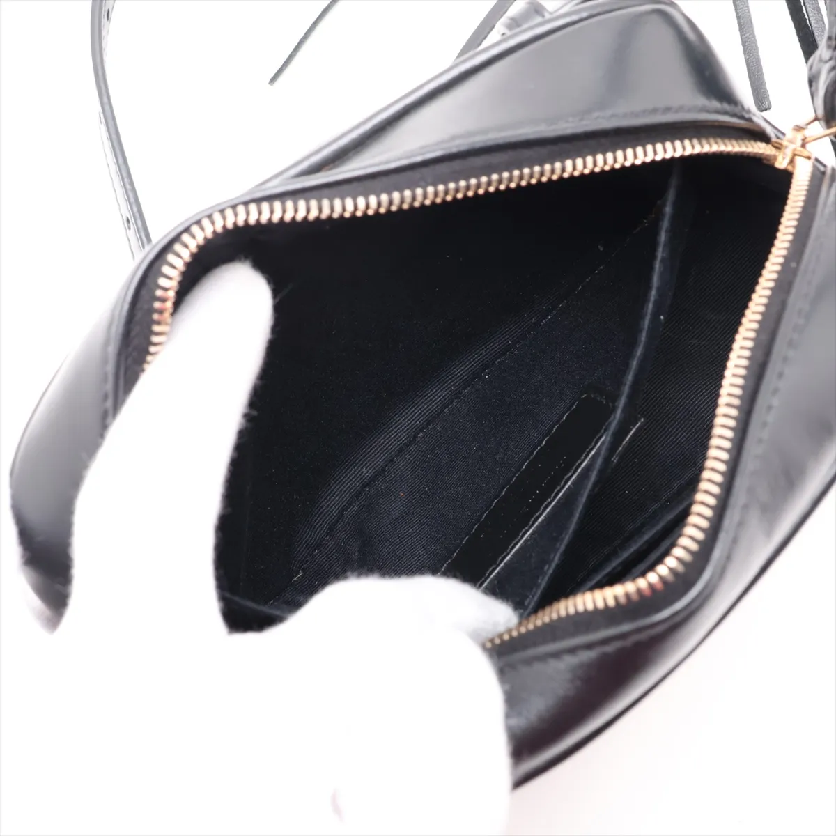 Lou Leather Body Bag, Black, 614031 — view 7