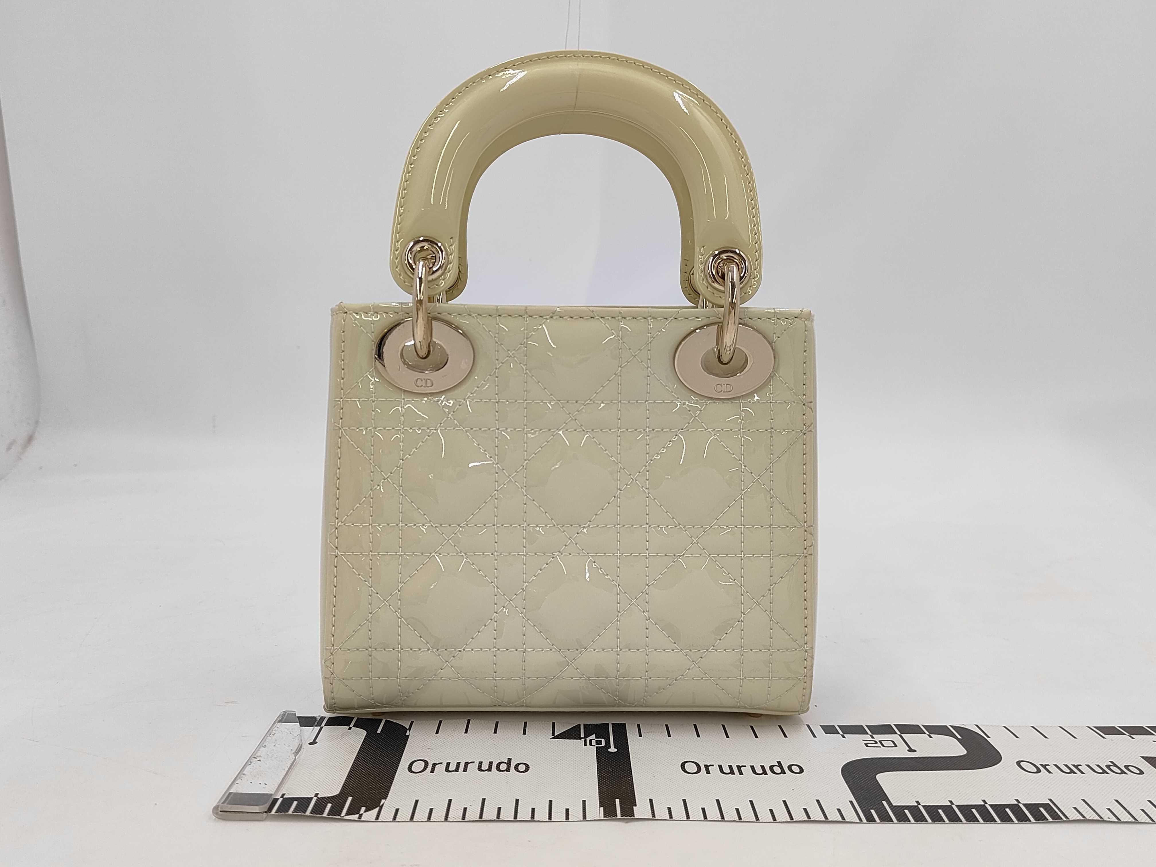 Lady Dior (3 compartments) patent leather shoulder bag — view 2