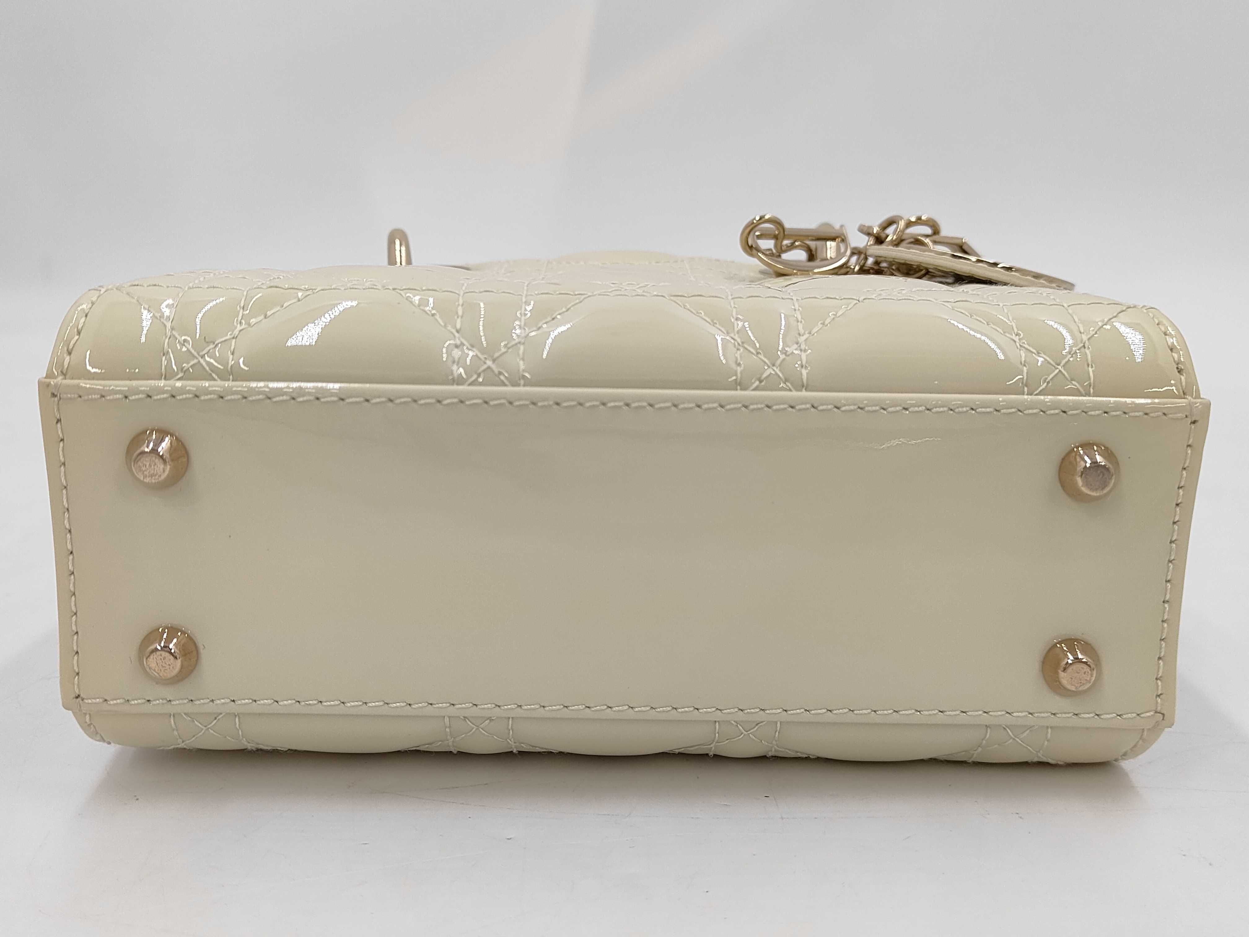 Lady Dior (3 compartments) patent leather shoulder bag — view 3