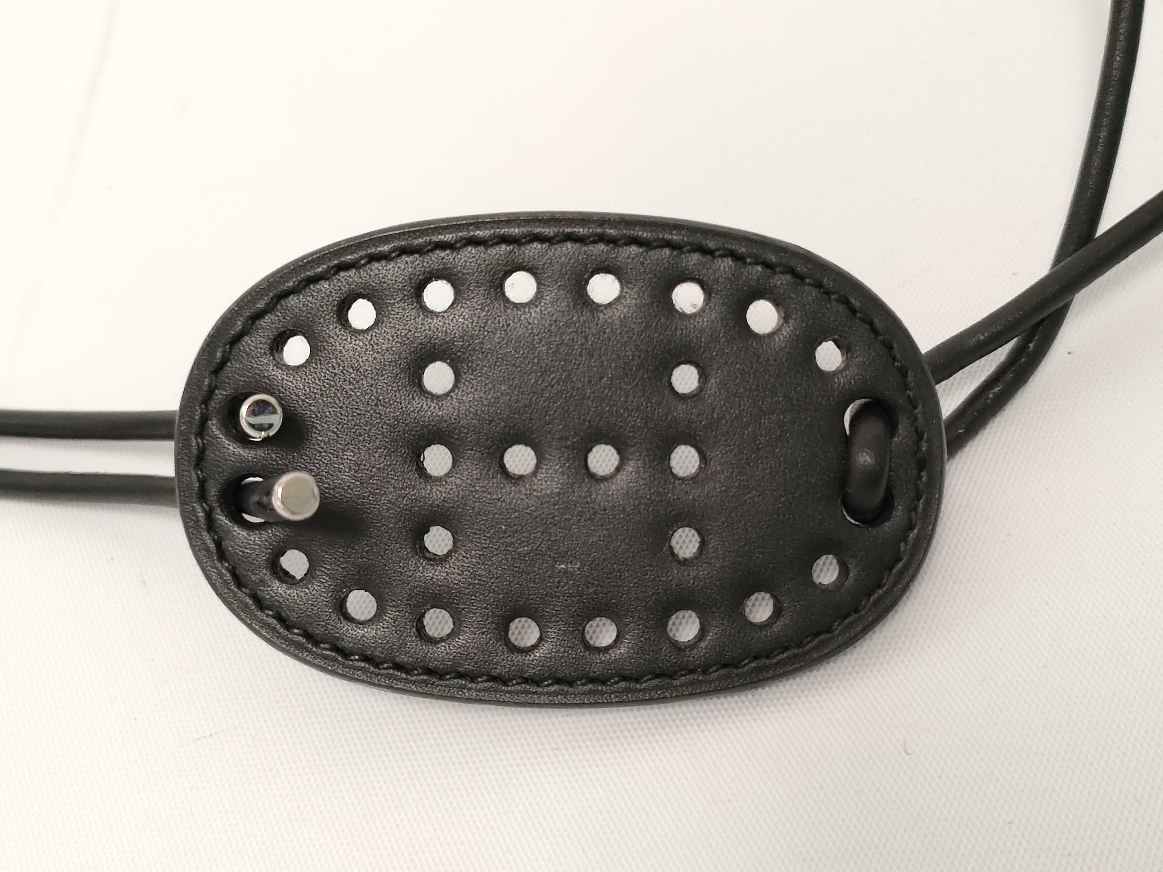 Leather Belt with H Logo, Black Belt — view 2