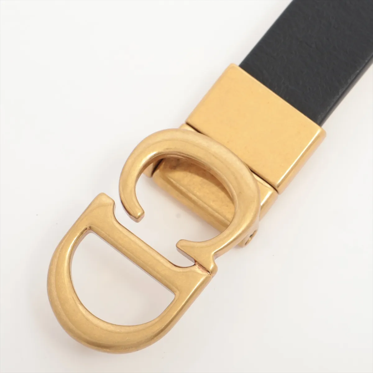 reversible leather belt, black and white. Has — view 2