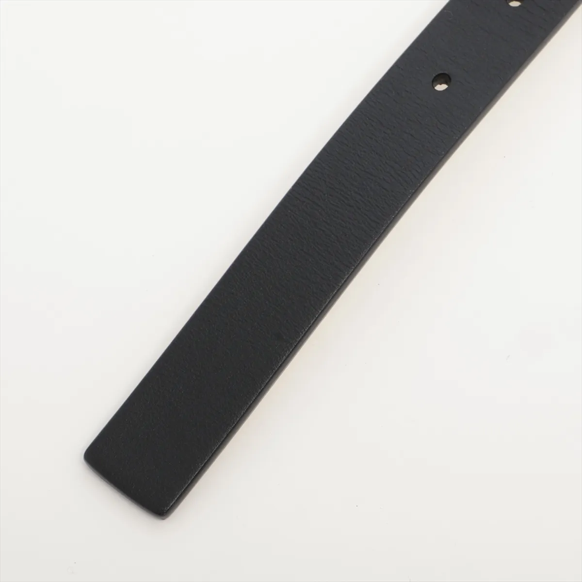 reversible leather belt, black and white. Has — view 3