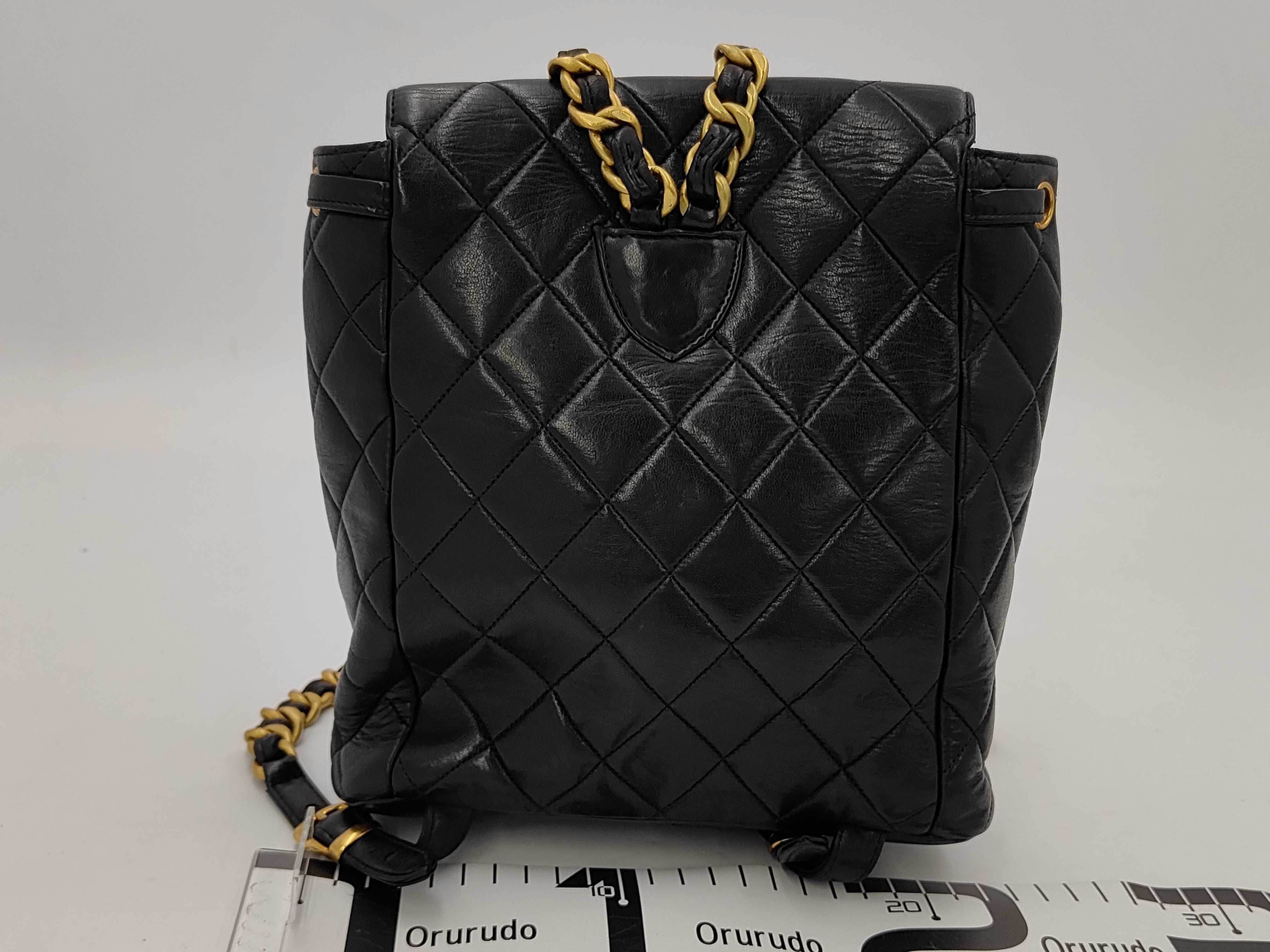 Matelassé Lambskin Turnlock Drawstring Chain Backpack — view 2
