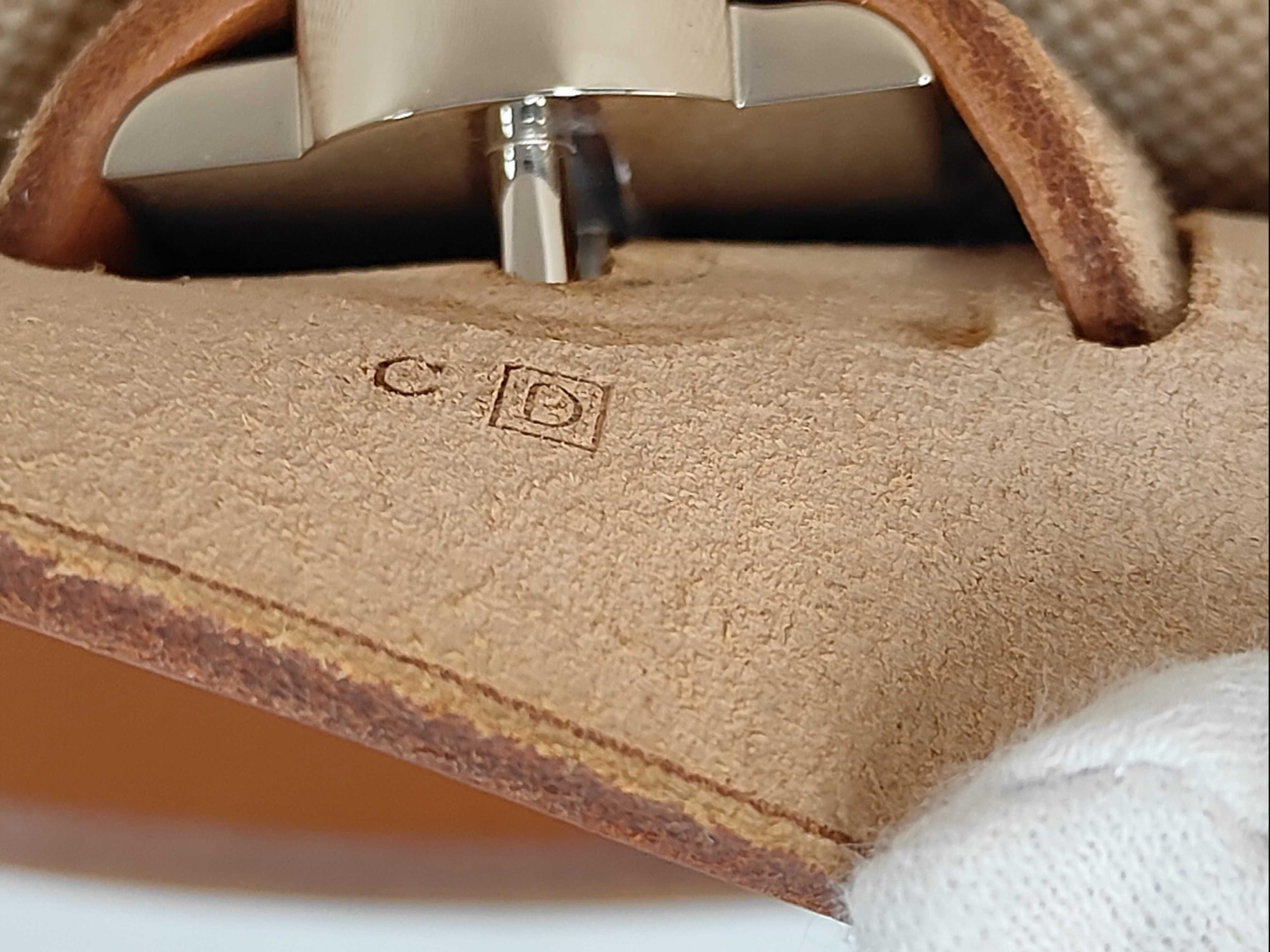 Herbag MM Toile H x Leather Brown D Stamp Includes Replacement Bag Handbag — view 9