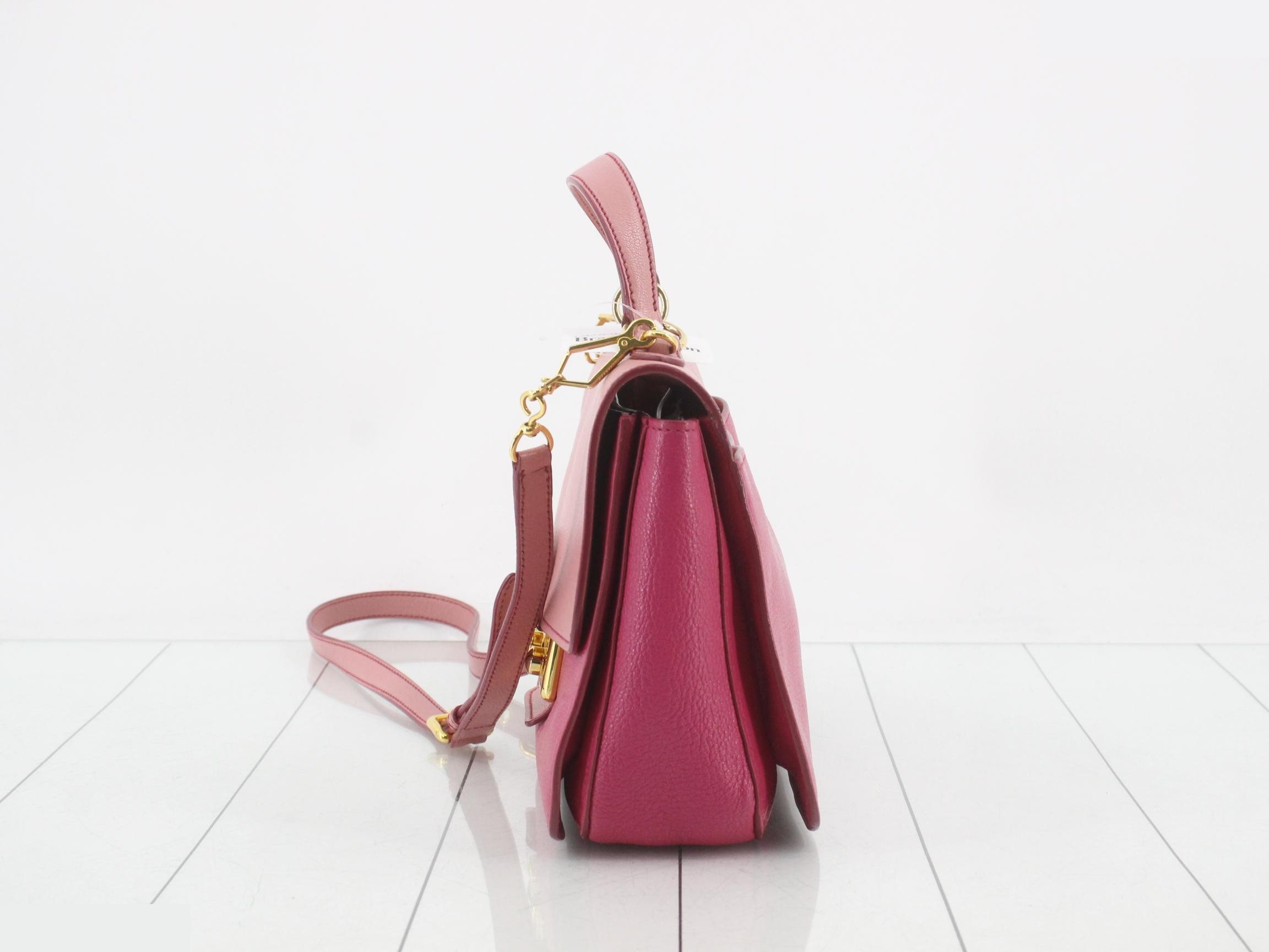 Two-tone 2-way handbag with shoulder strap — view 3