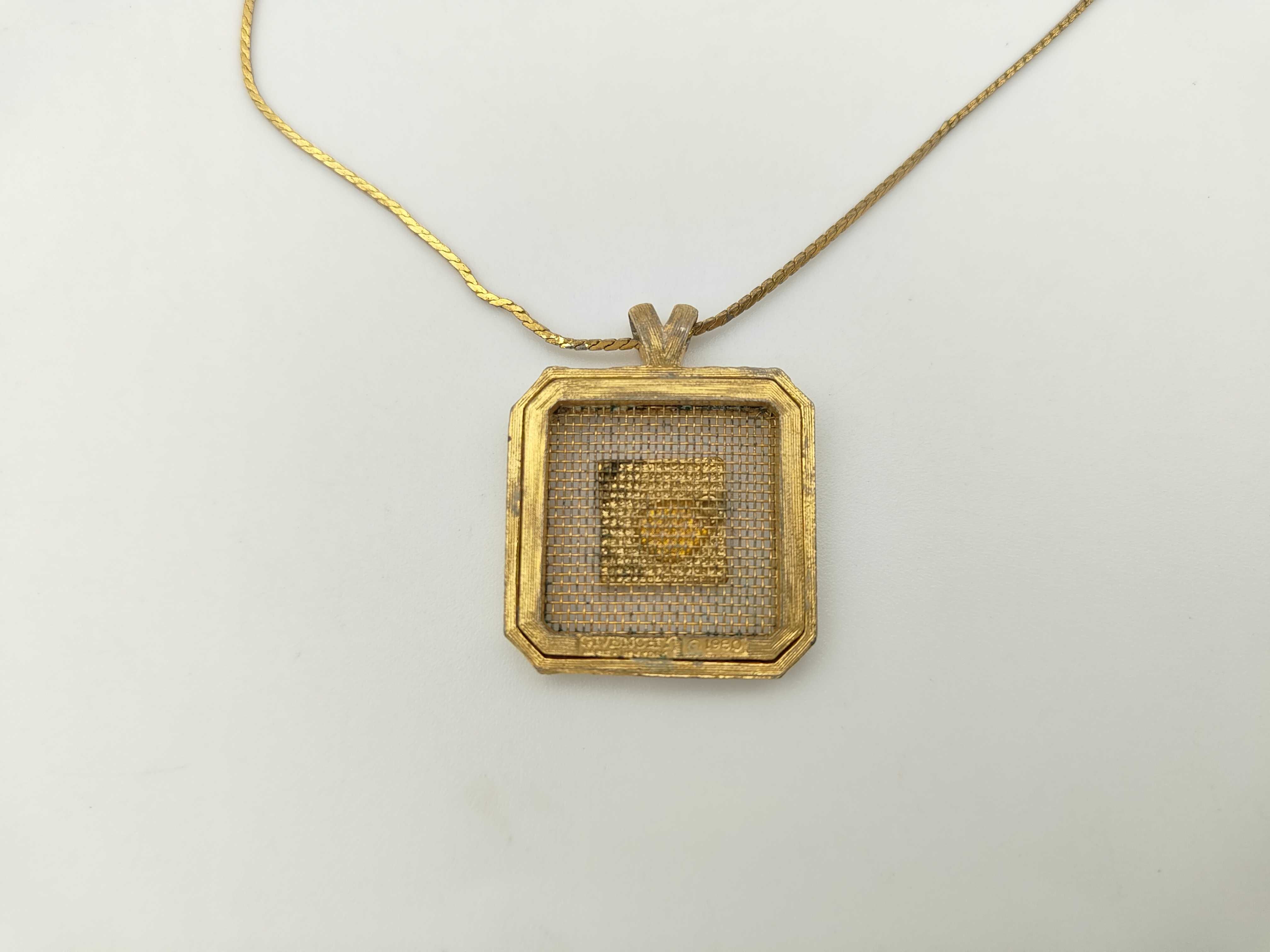 4G Logo Square Gold Necklace — view 2