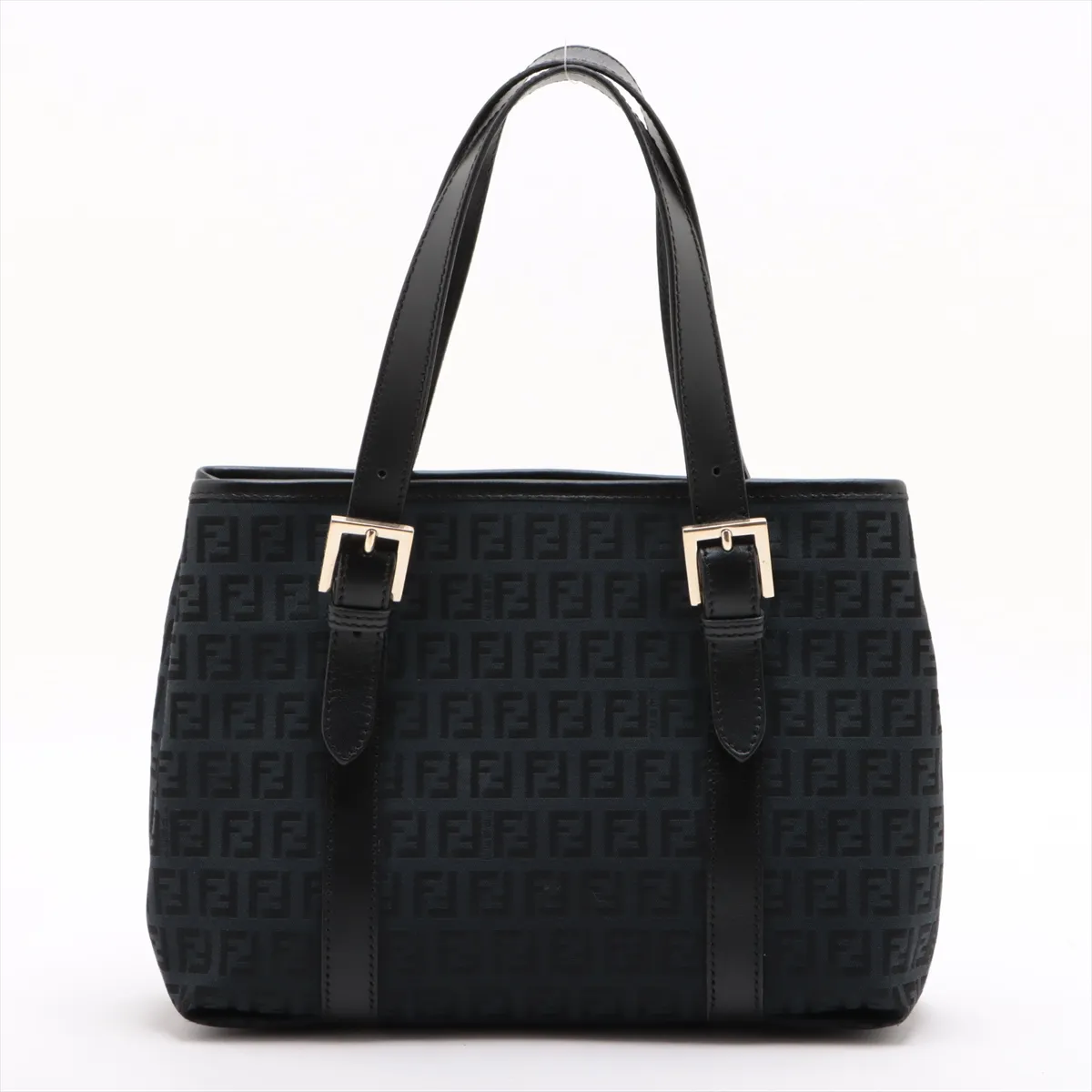 Zucchino Canvas x Leather Handbag Black 8BH237 — view 2