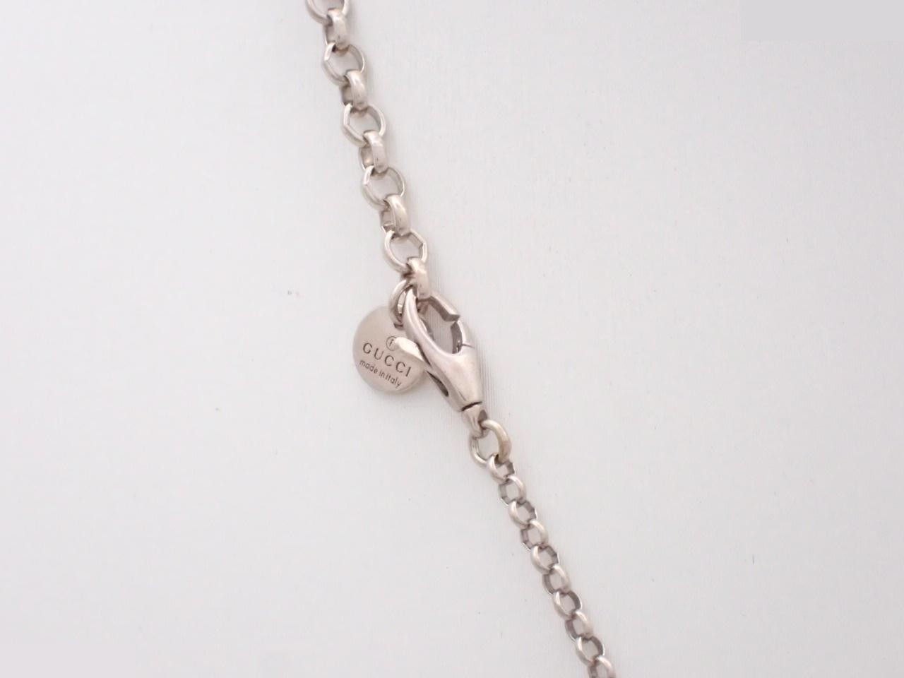 Interlocking G Arabesque Necklace, 925 Sterling Silver, 7.0g, Chain approx. 50cm — view 2