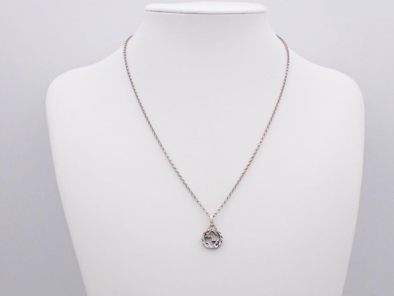 Interlocking G Arabesque Necklace, 925 Sterling Silver, 7.0g, Chain approx. 50cm — view 3
