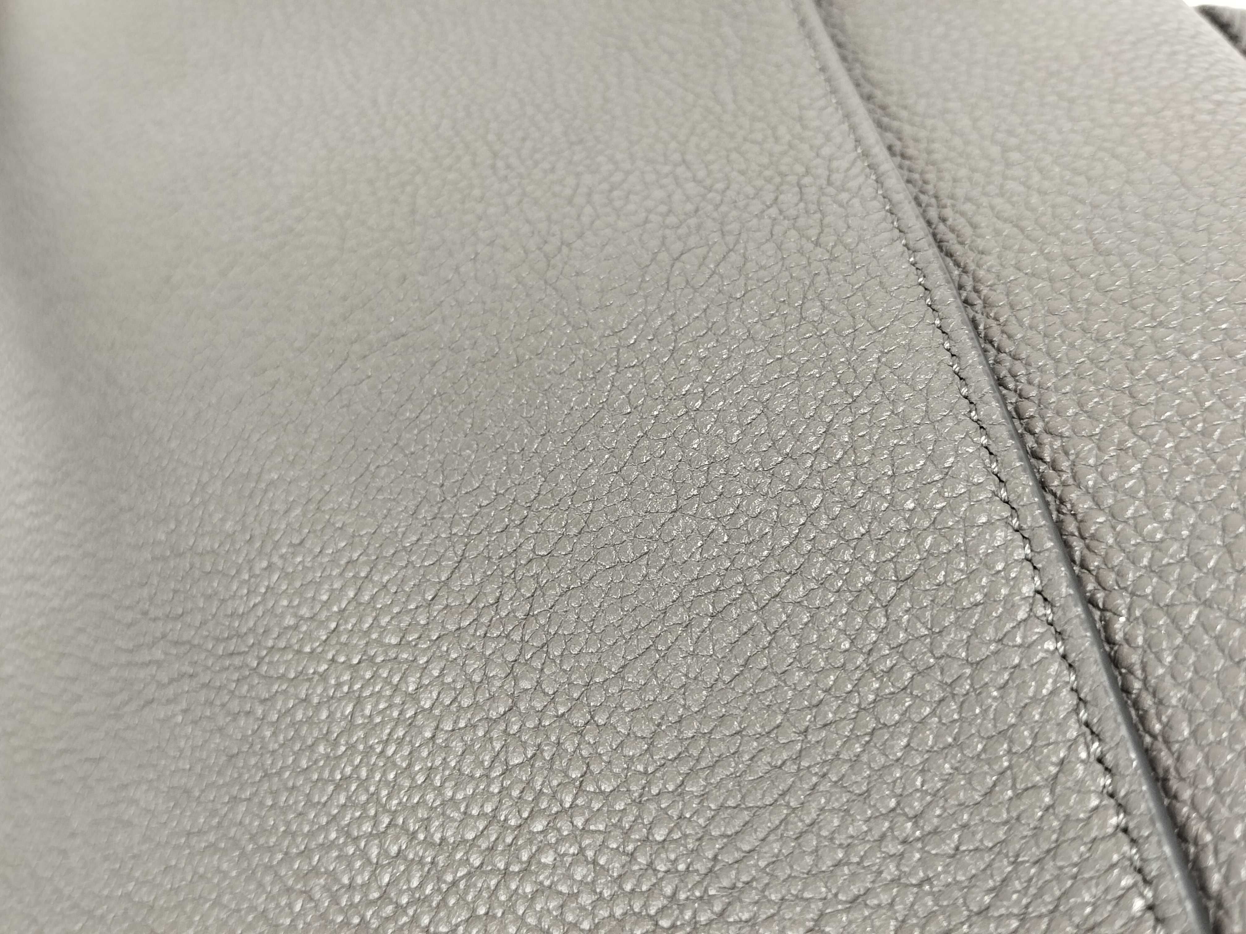 Sangle Bucket Small Leather Shoulder Bag, Gray Shoulder Bag — view 15