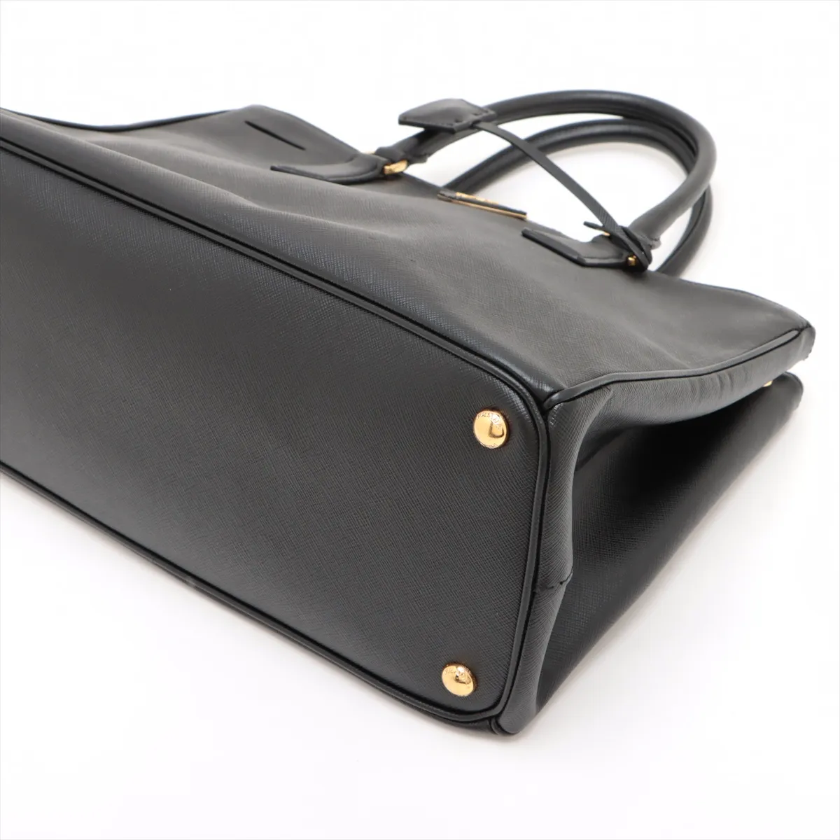 Saffiano Galleria Leather 2-Way Handbag, Black — view 3
