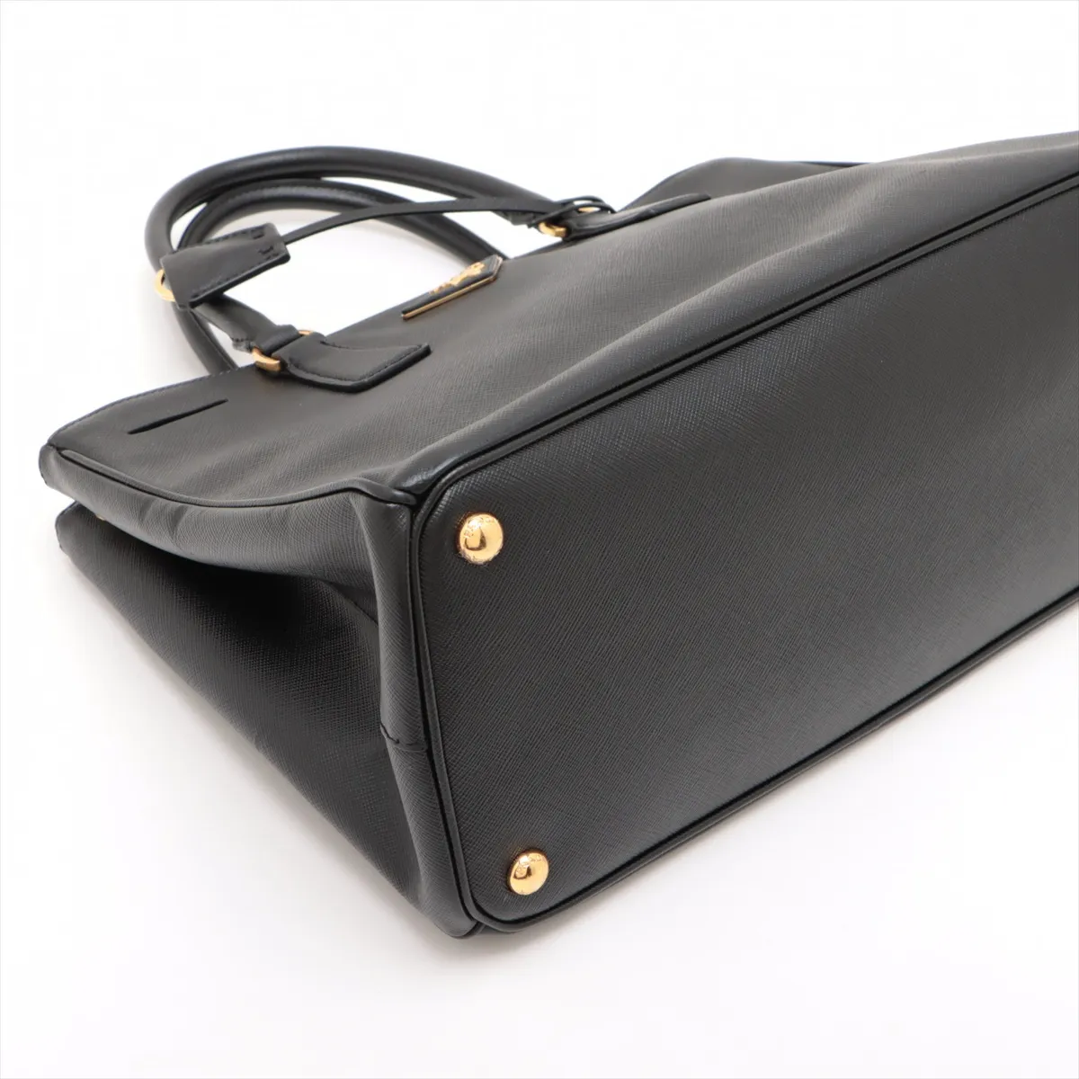 Saffiano Galleria Leather 2-Way Handbag, Black — view 4