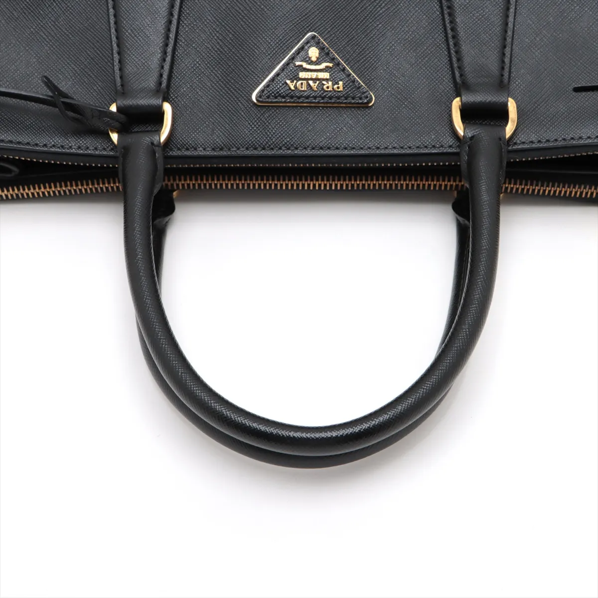 Saffiano Galleria Leather 2-Way Handbag, Black — view 5
