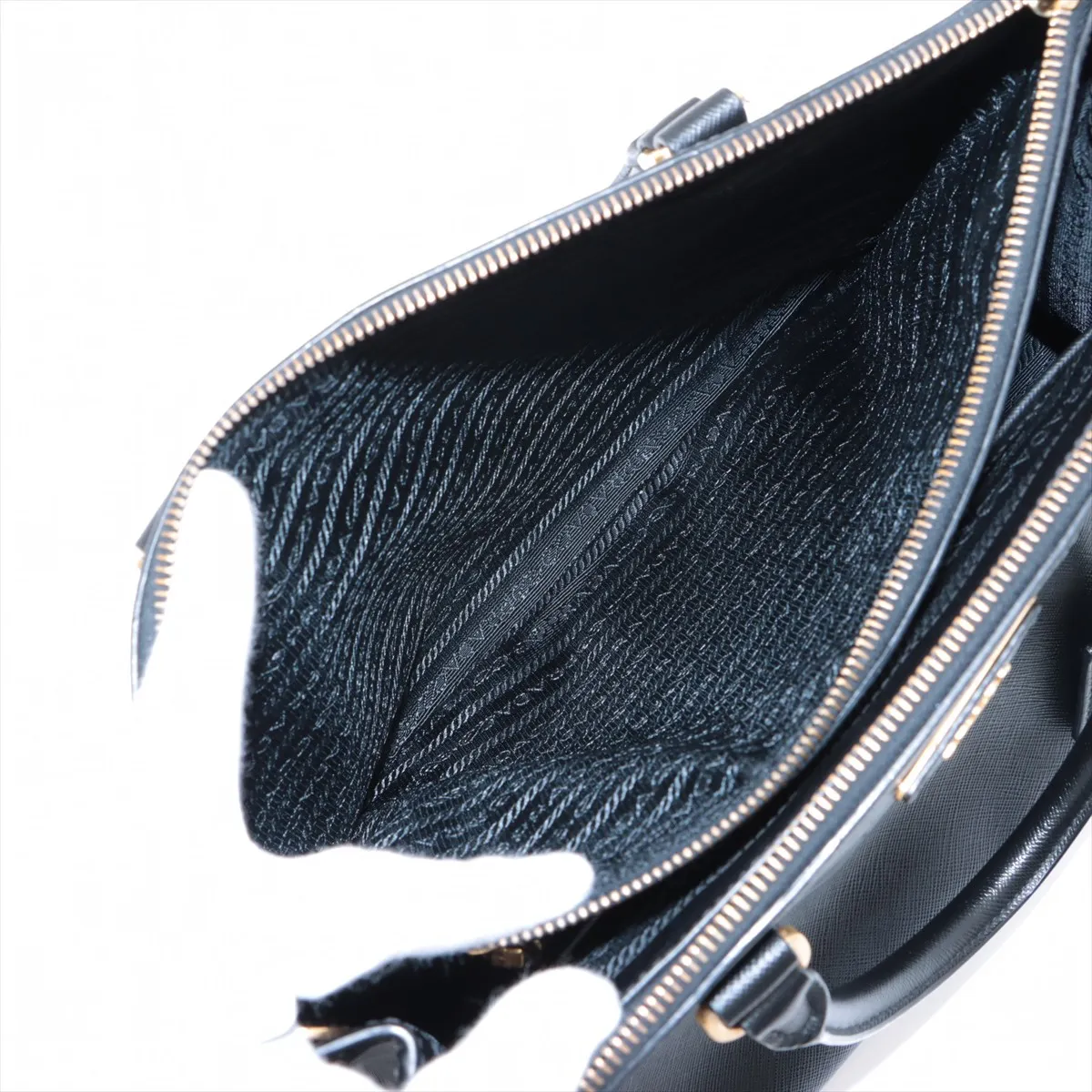 Saffiano Galleria Leather 2-Way Handbag, Black — view 9