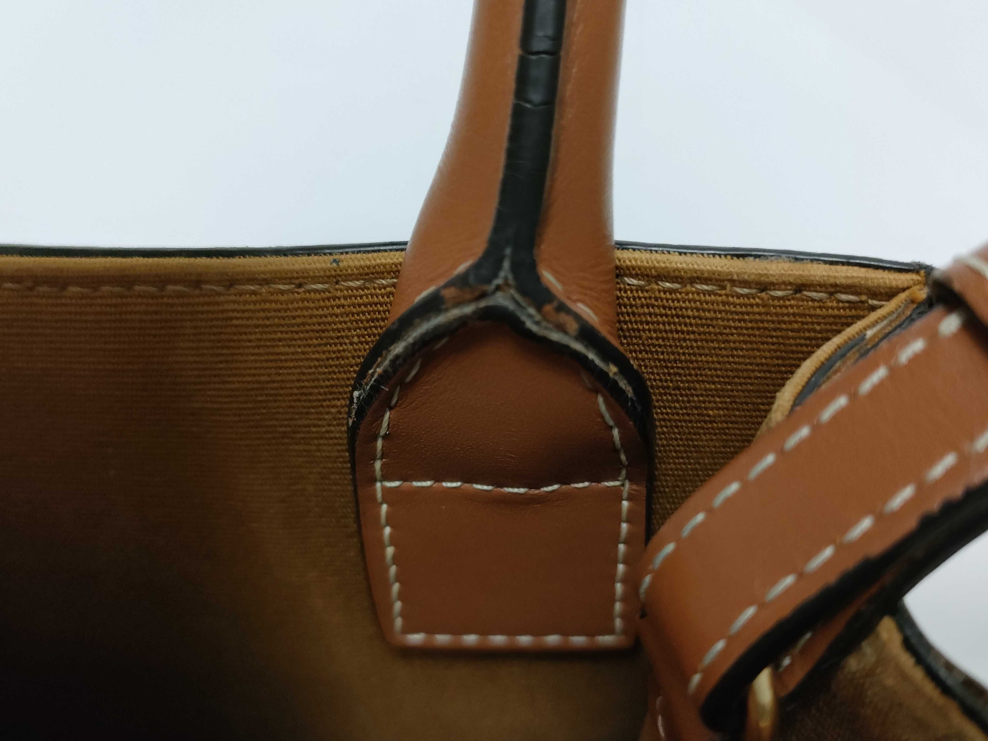 Vertical Cabas Mini 2-Way Handbag, PVC Leather, Brown Handbag — view 7