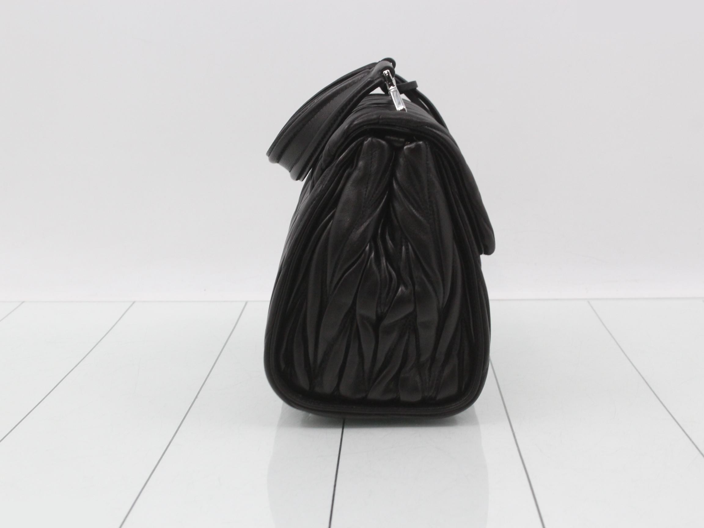 Matelassé bag, black, W23cm, 5BA138, with strap. — view 4