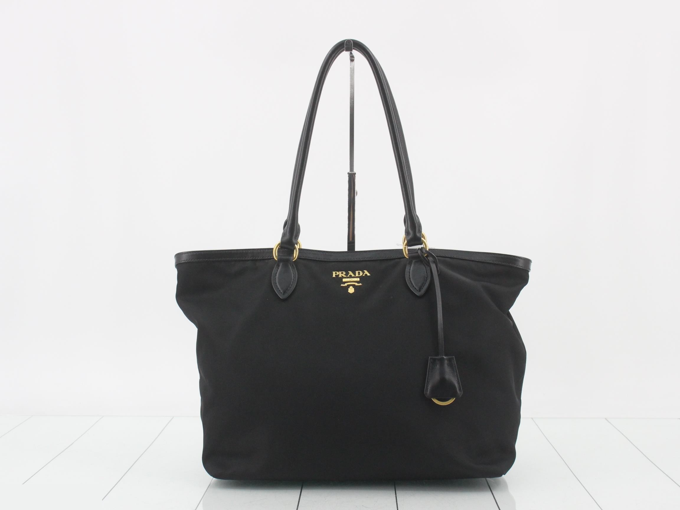 Nylon bag/tote bag, black