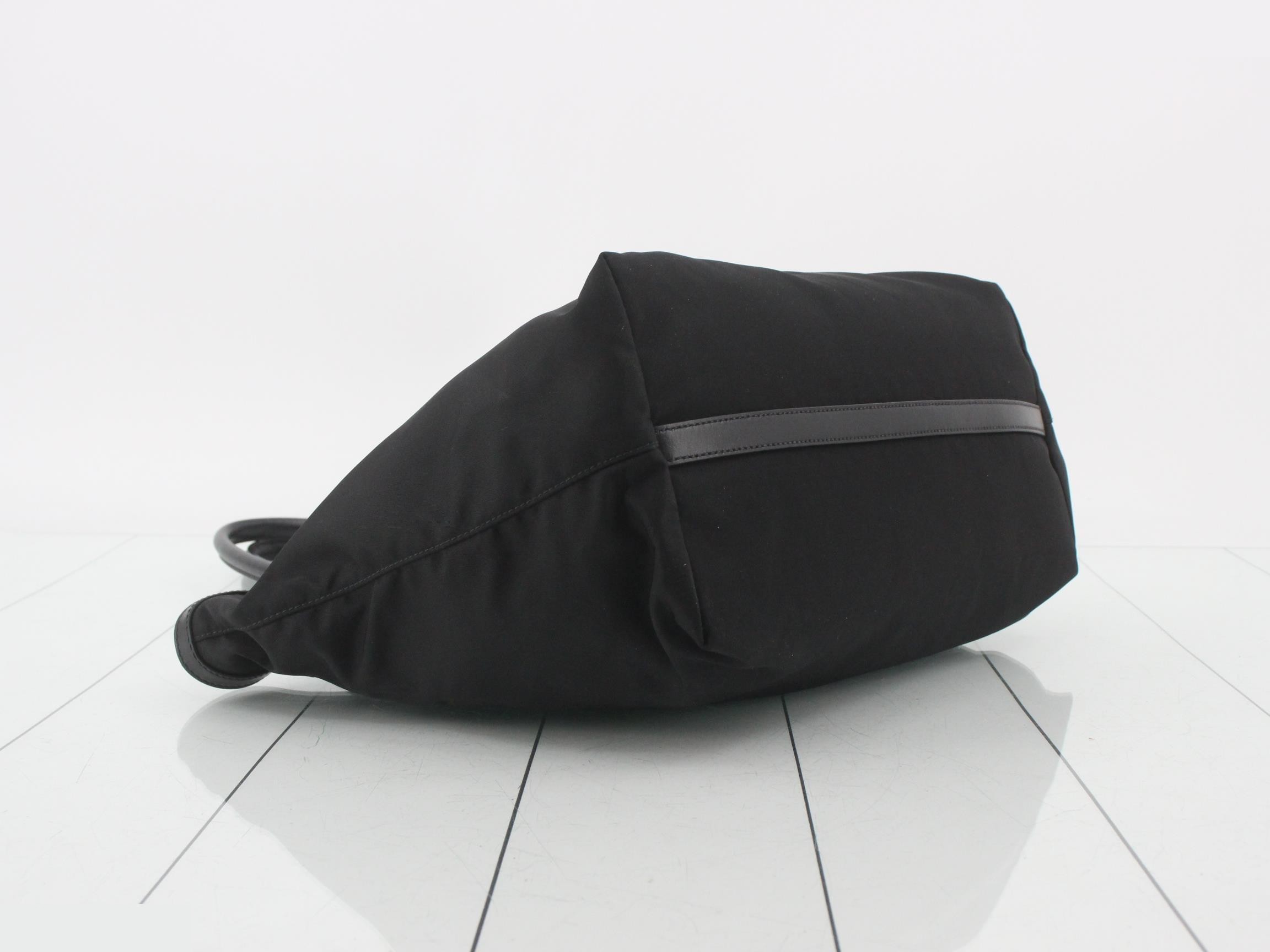 Nylon bag/tote bag, black — view 5