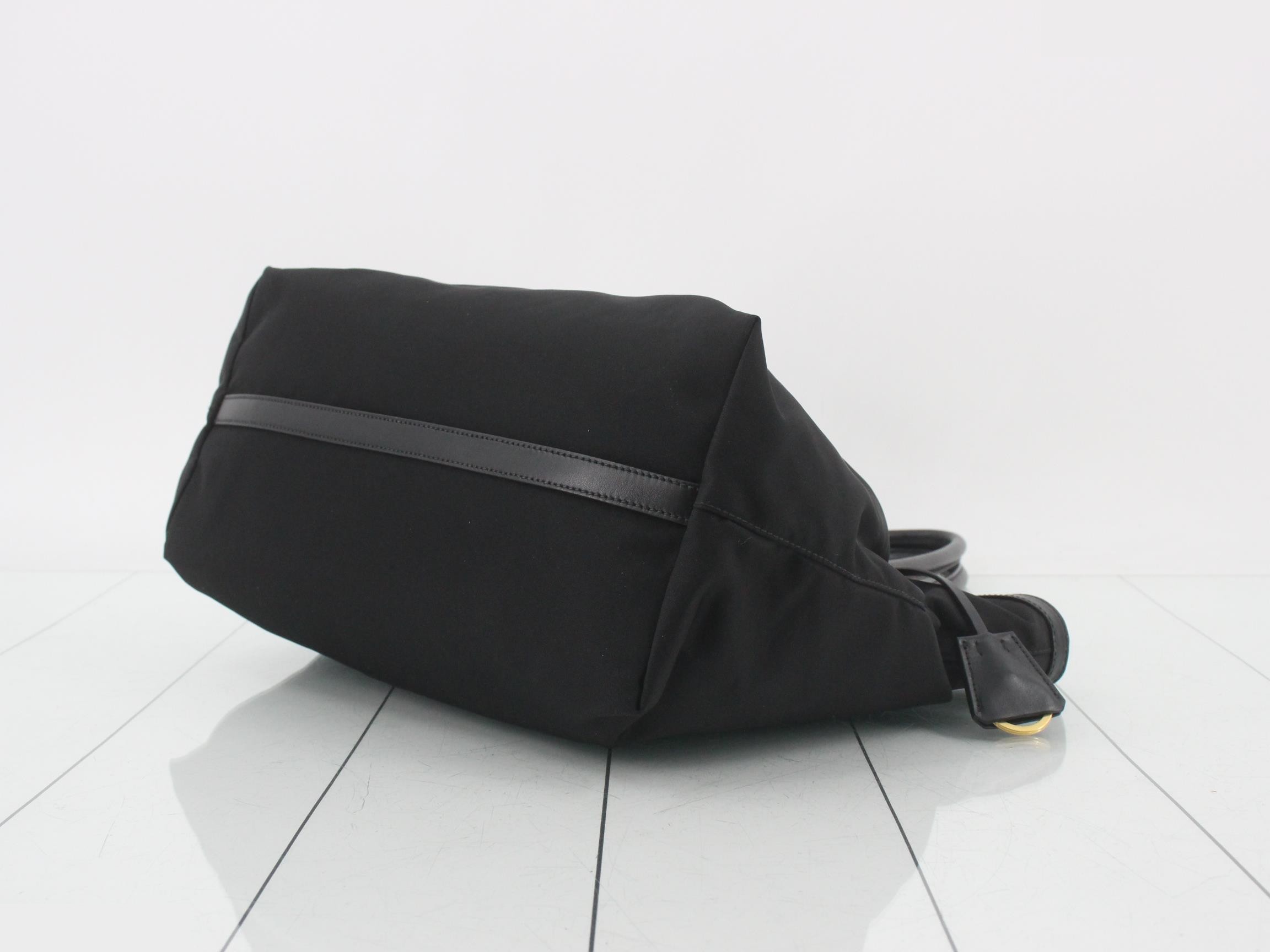 Nylon bag/tote bag, black — view 6