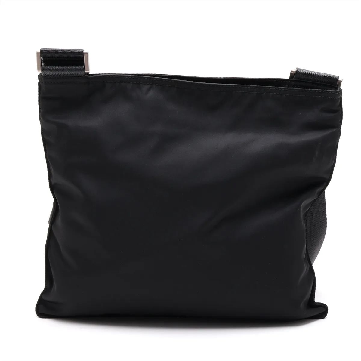 Tessuto Nylon x Leather Shoulder Bag, Black — view 2