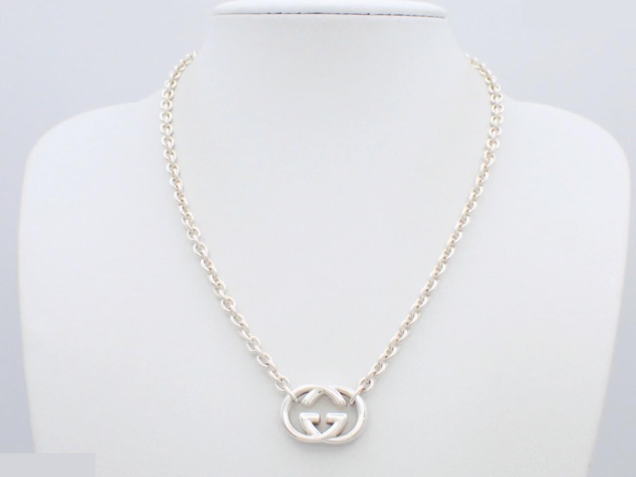 Interlocking sterling silver necklace (925) / 28.9g, chain approximately 44cm — view 3