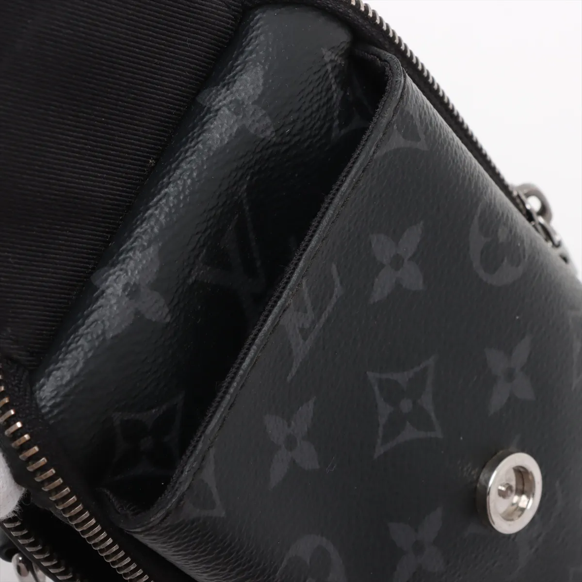 Monogram Eclipse Double Phone Pouch M81321 Black (RFID detected) — view 12