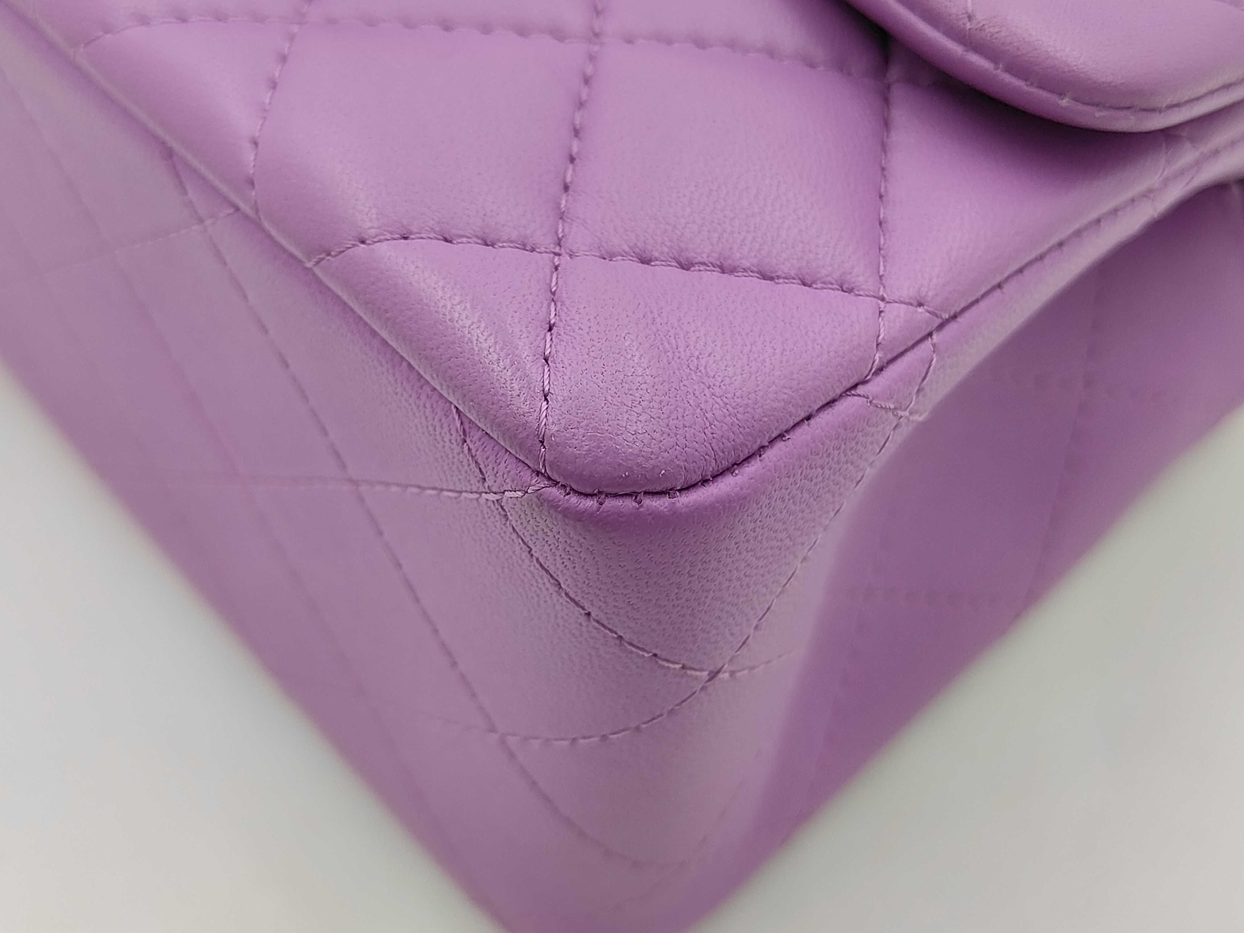 Lambskin Purple Mini Matelassé Shoulder Bag (Serial Number 29) — view 4