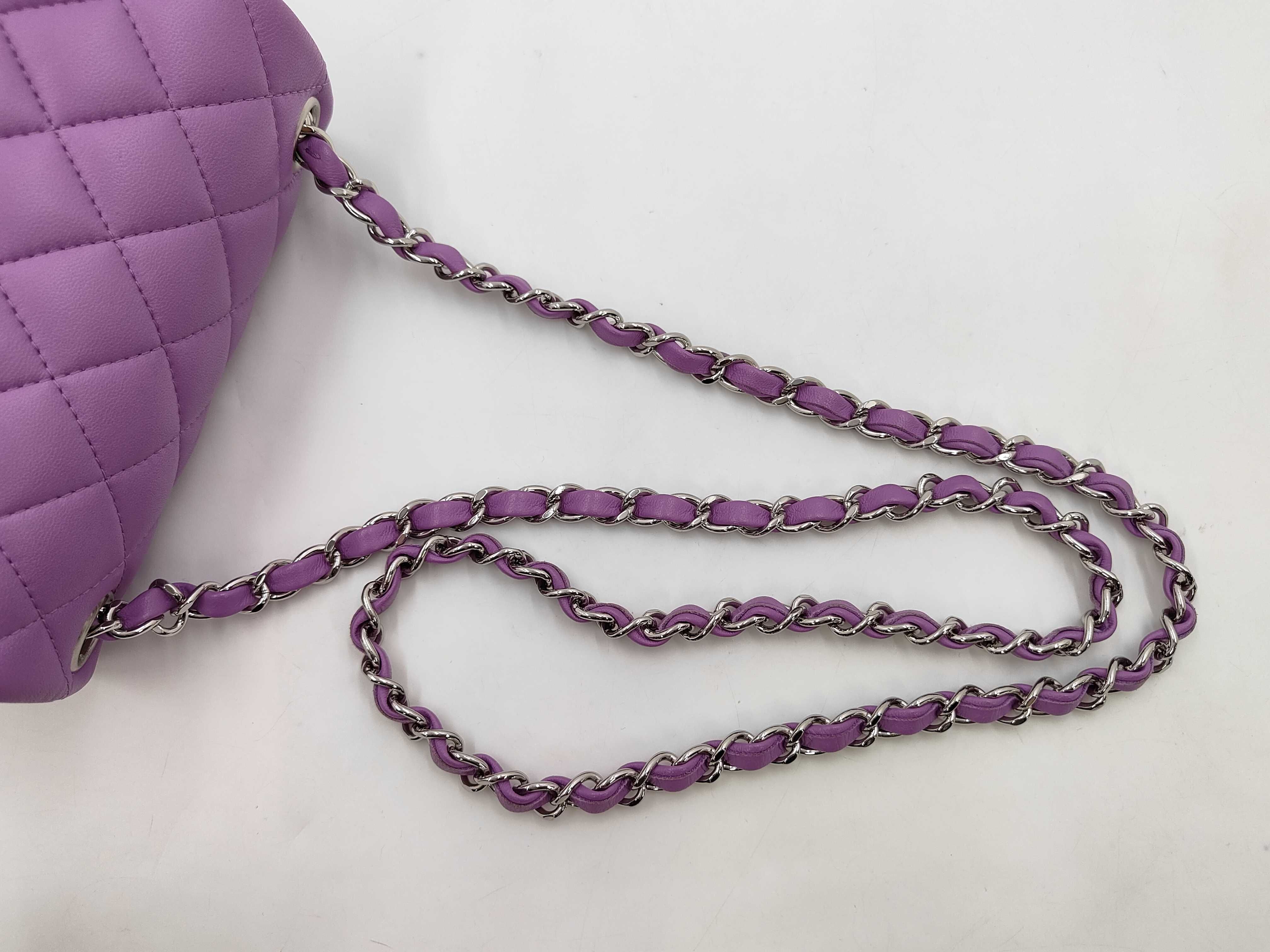Lambskin Purple Mini Matelassé Shoulder Bag (Serial Number 29) — view 5