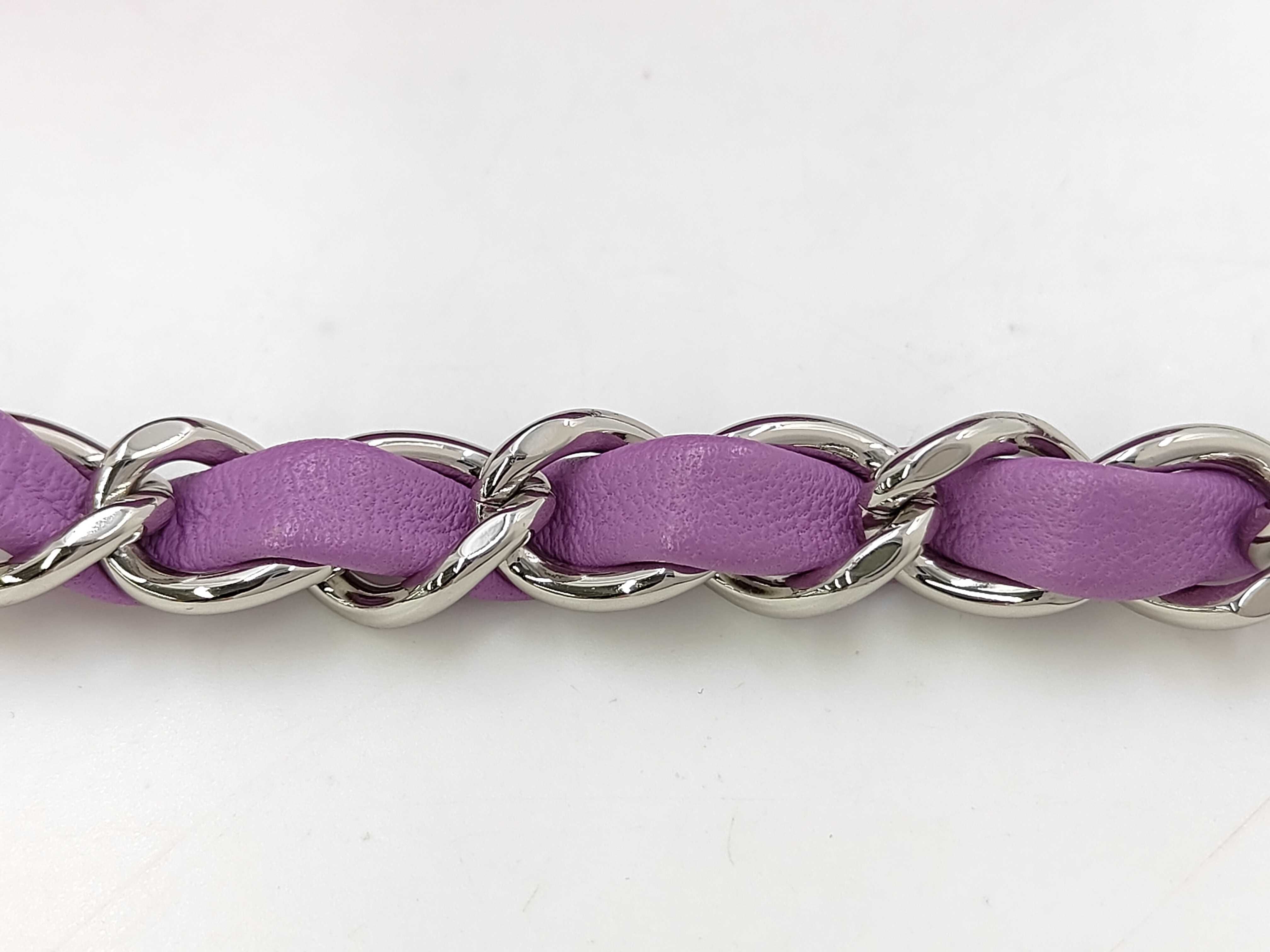 Lambskin Purple Mini Matelassé Shoulder Bag (Serial Number 29) — view 6