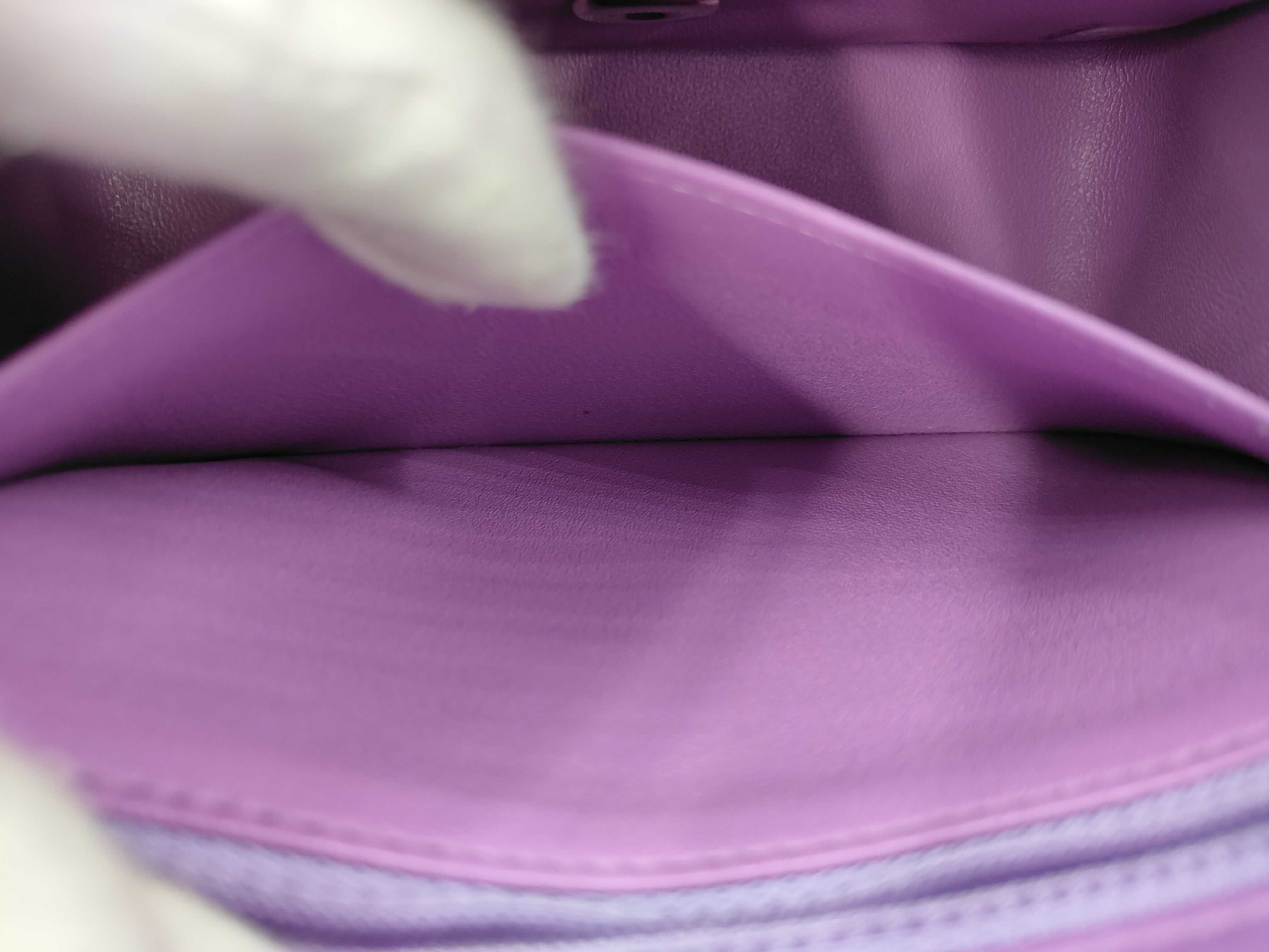 Lambskin Purple Mini Matelassé Shoulder Bag (Serial Number 29) — view 9