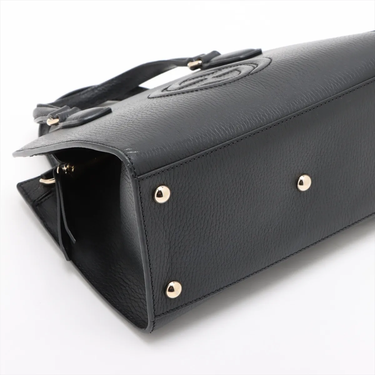 Soho Leather 2-Way Handbag, Black, 607722 (Outlet) — view 4