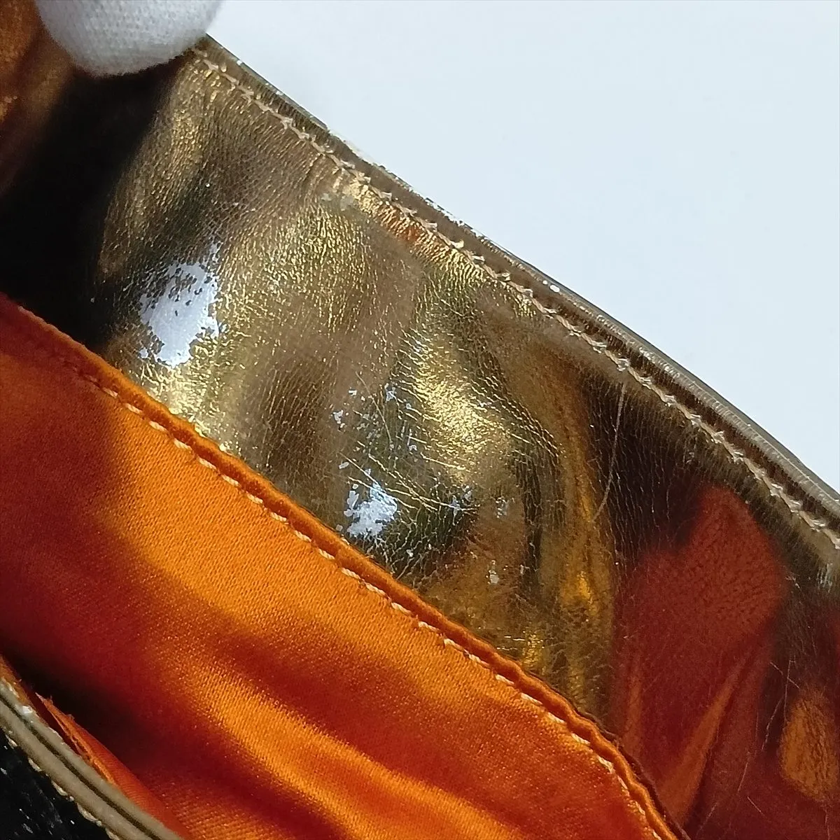 Fur and Patent Leather Shoulder Bag, Brown, 8BR445 — view 13