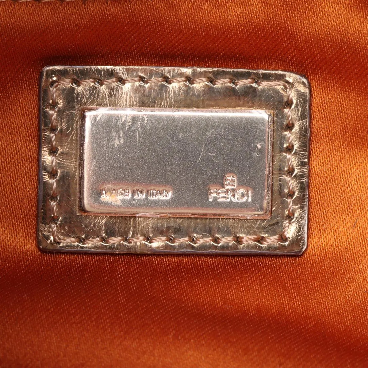 Fur and Patent Leather Shoulder Bag, Brown, 8BR445 — view 8