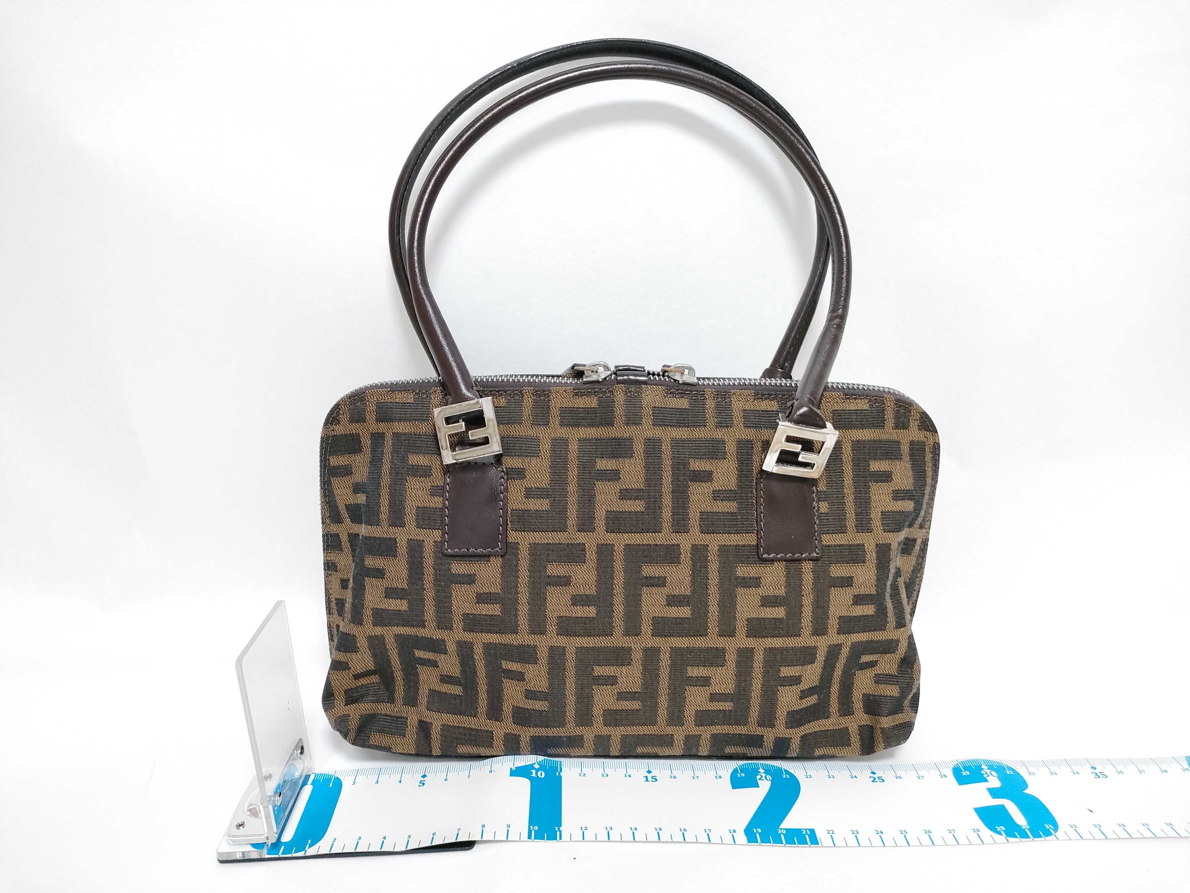 Zucca pattern Fendi handbag tote bag Zucca bag card tag handbag — view 2