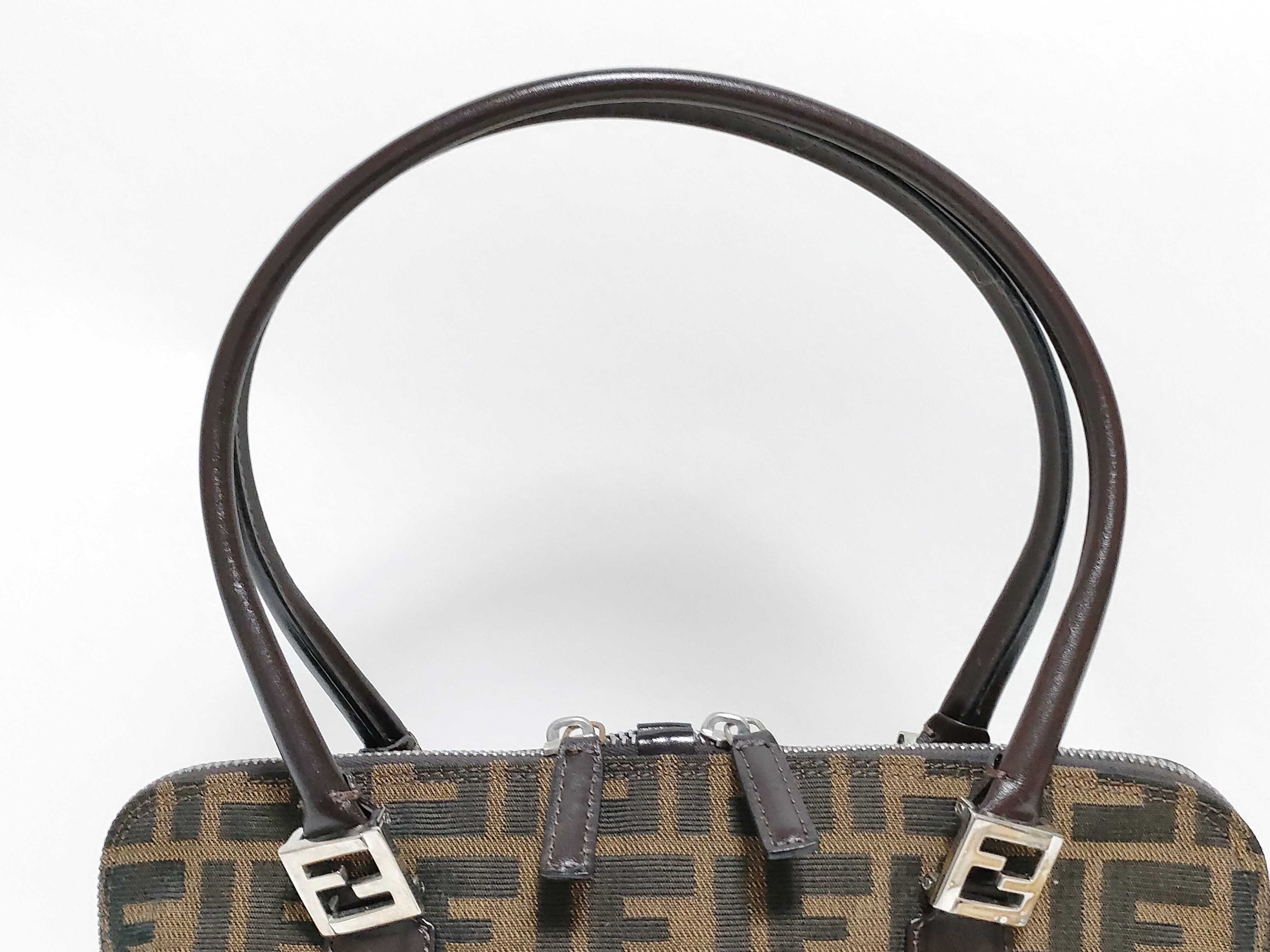 Zucca pattern Fendi handbag tote bag Zucca bag card tag handbag — view 3