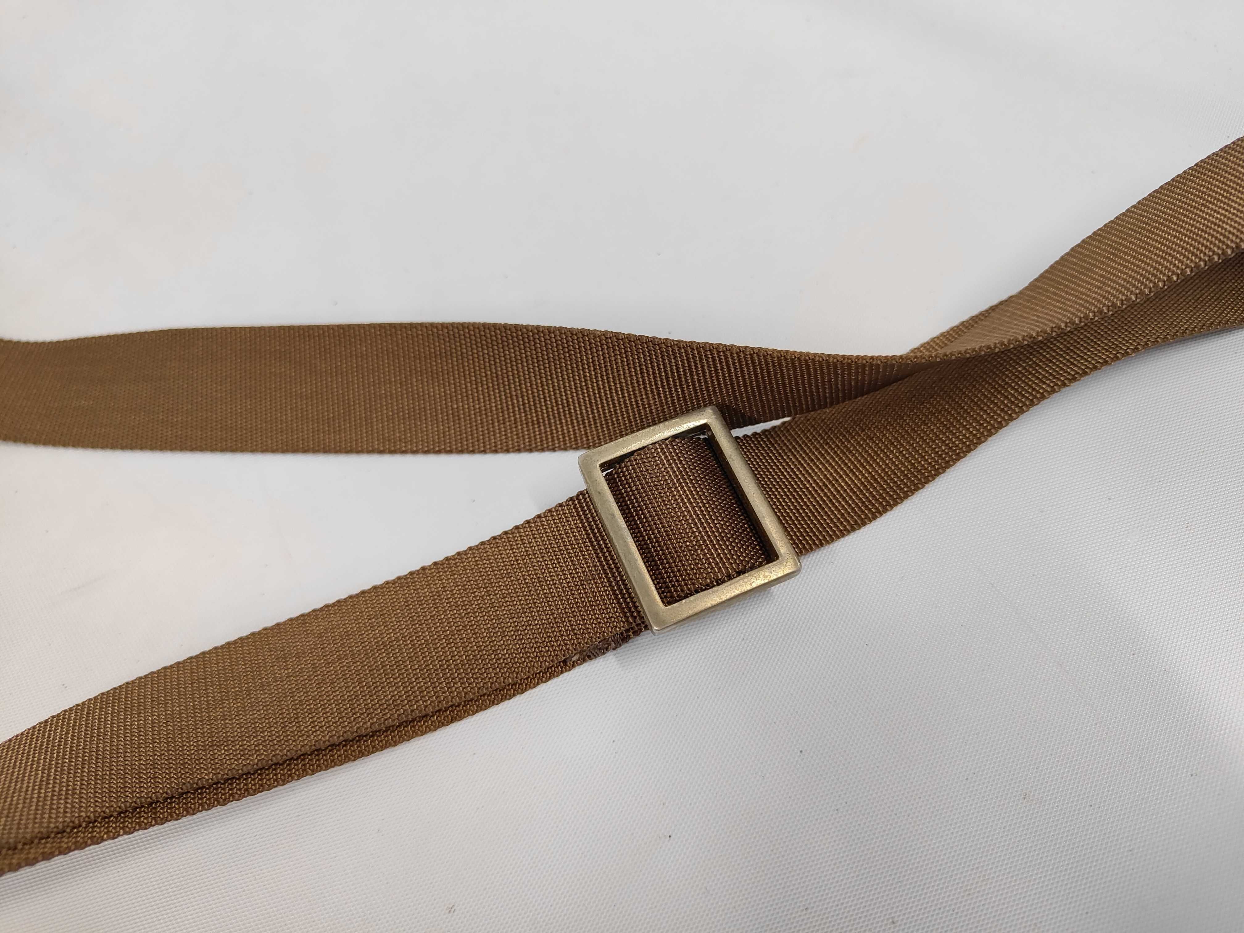 shoulder bag with logo plate, GG pattern, canvas and leather, 019 0348, brown. — view 5