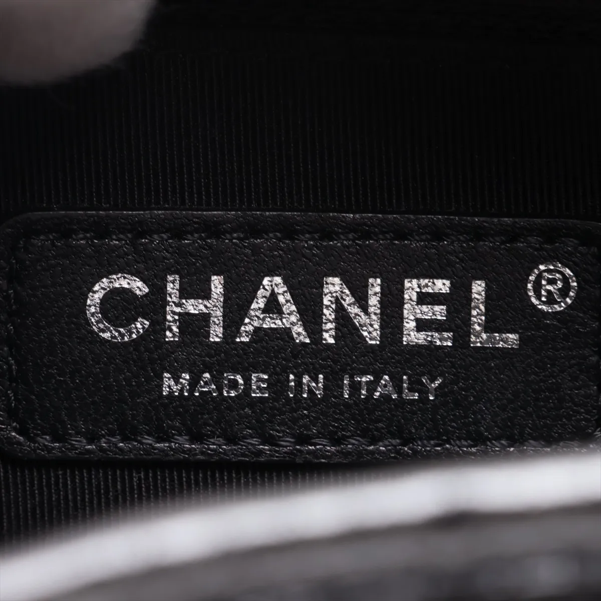 Gabrielle de Chanel Vintage Calfskin Chain Shoulder Bag, Gray with Gold and Silver Hardware, Item Number 28177847 (Serial Number in the 28 range) — view 8