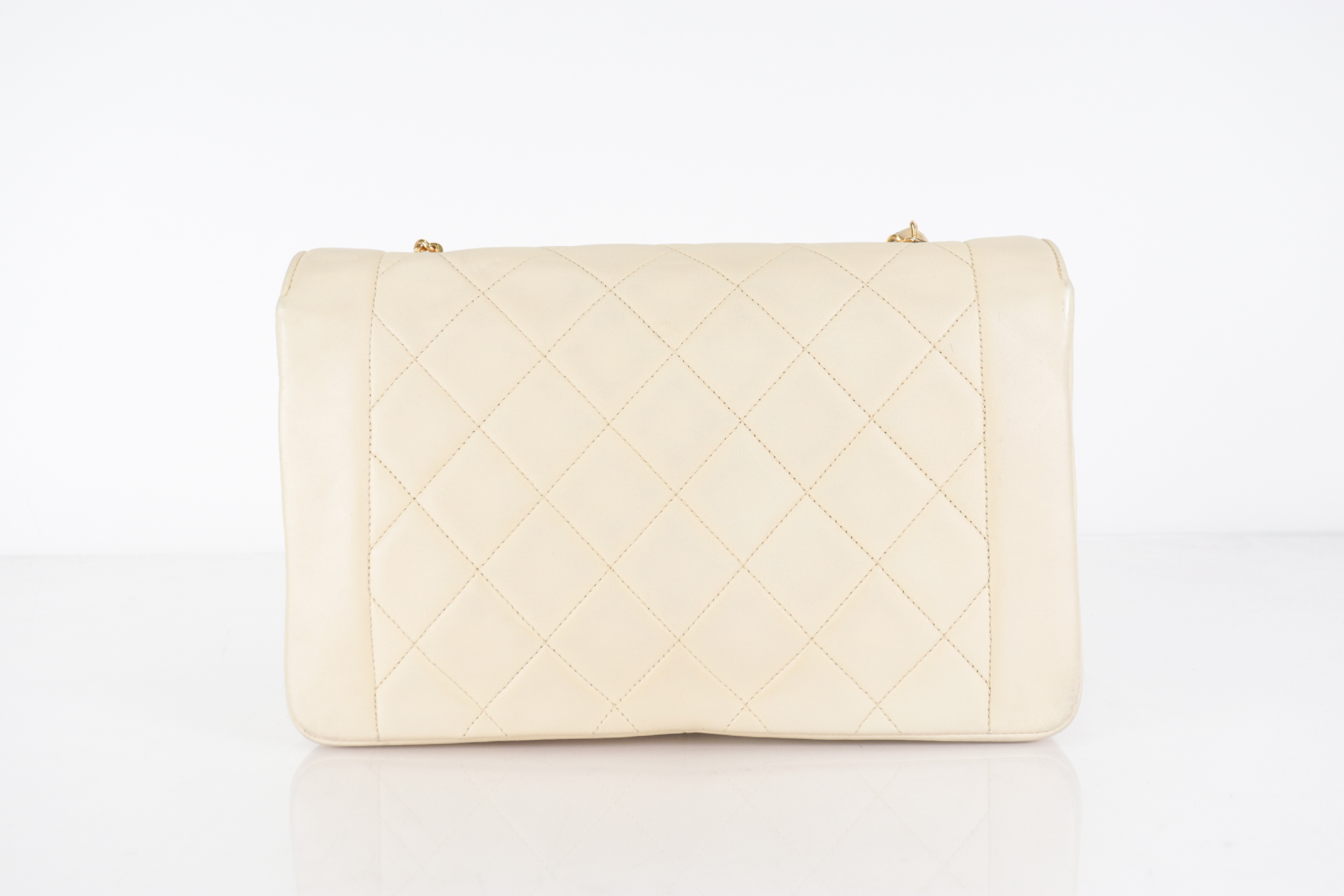 Diana 25 Lambskin Light Beige Shoulder Bag (Serial Number 2) — view 3
