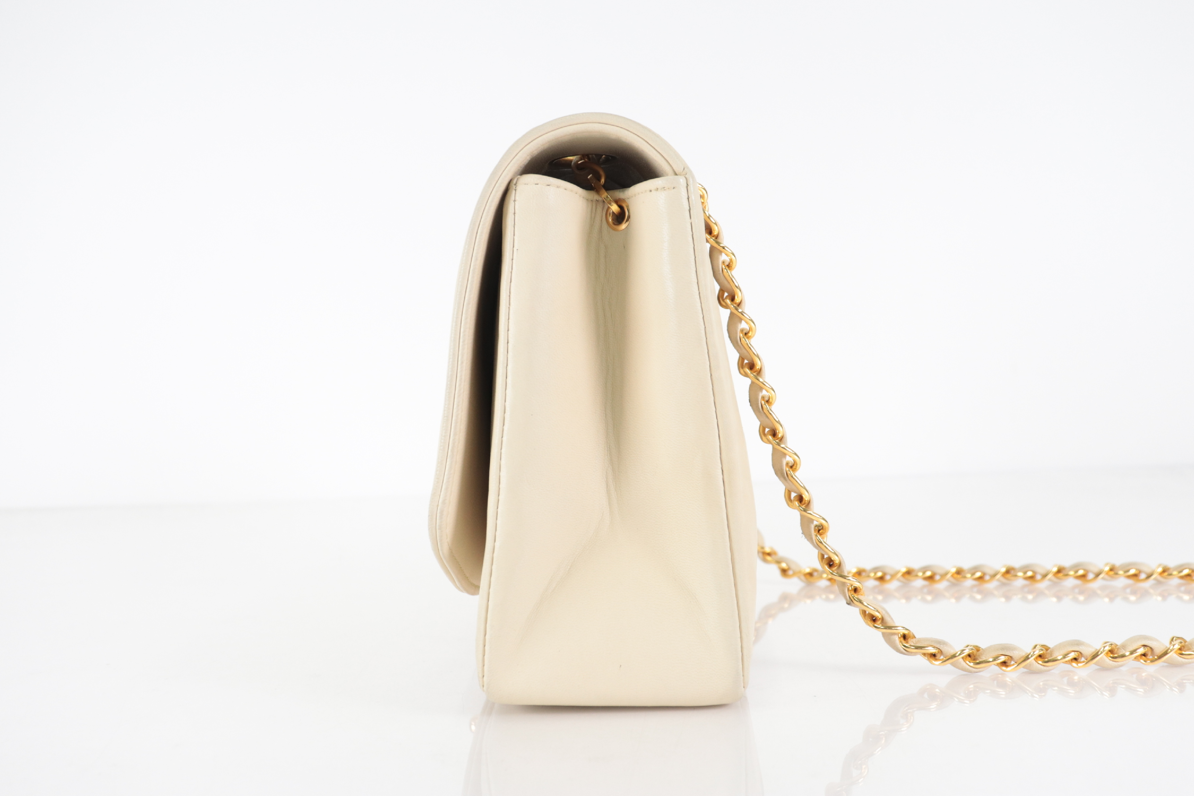 Diana 25 Lambskin Light Beige Shoulder Bag (Serial Number 2) — view 5