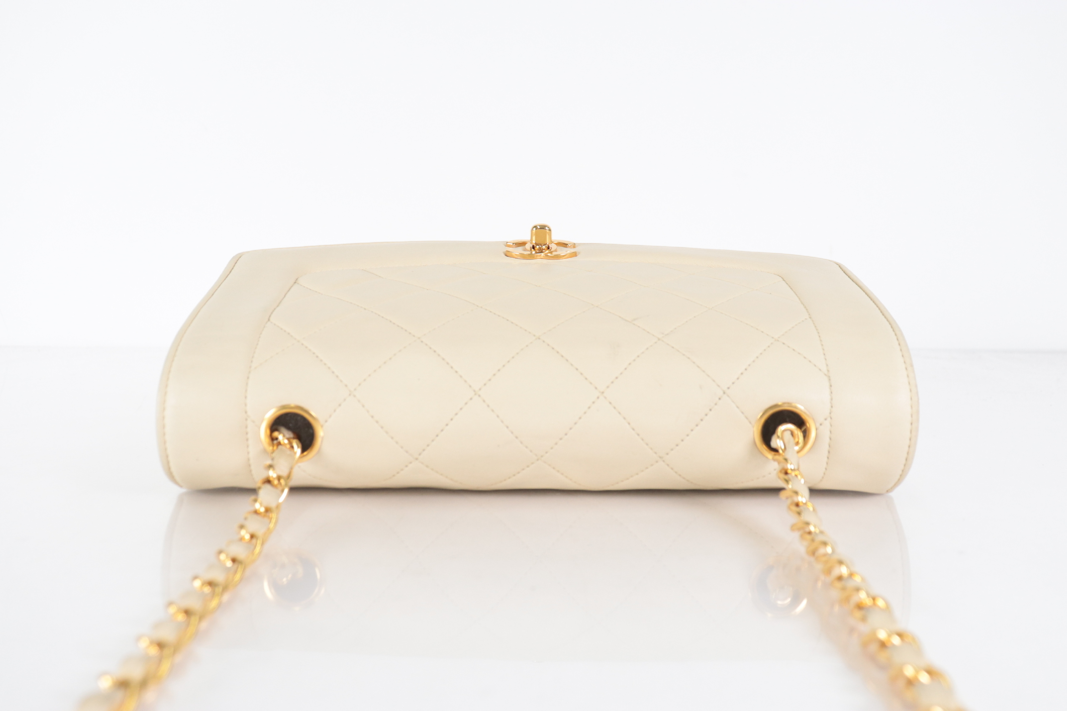 Diana 25 Lambskin Light Beige Shoulder Bag (Serial Number 2) — view 6