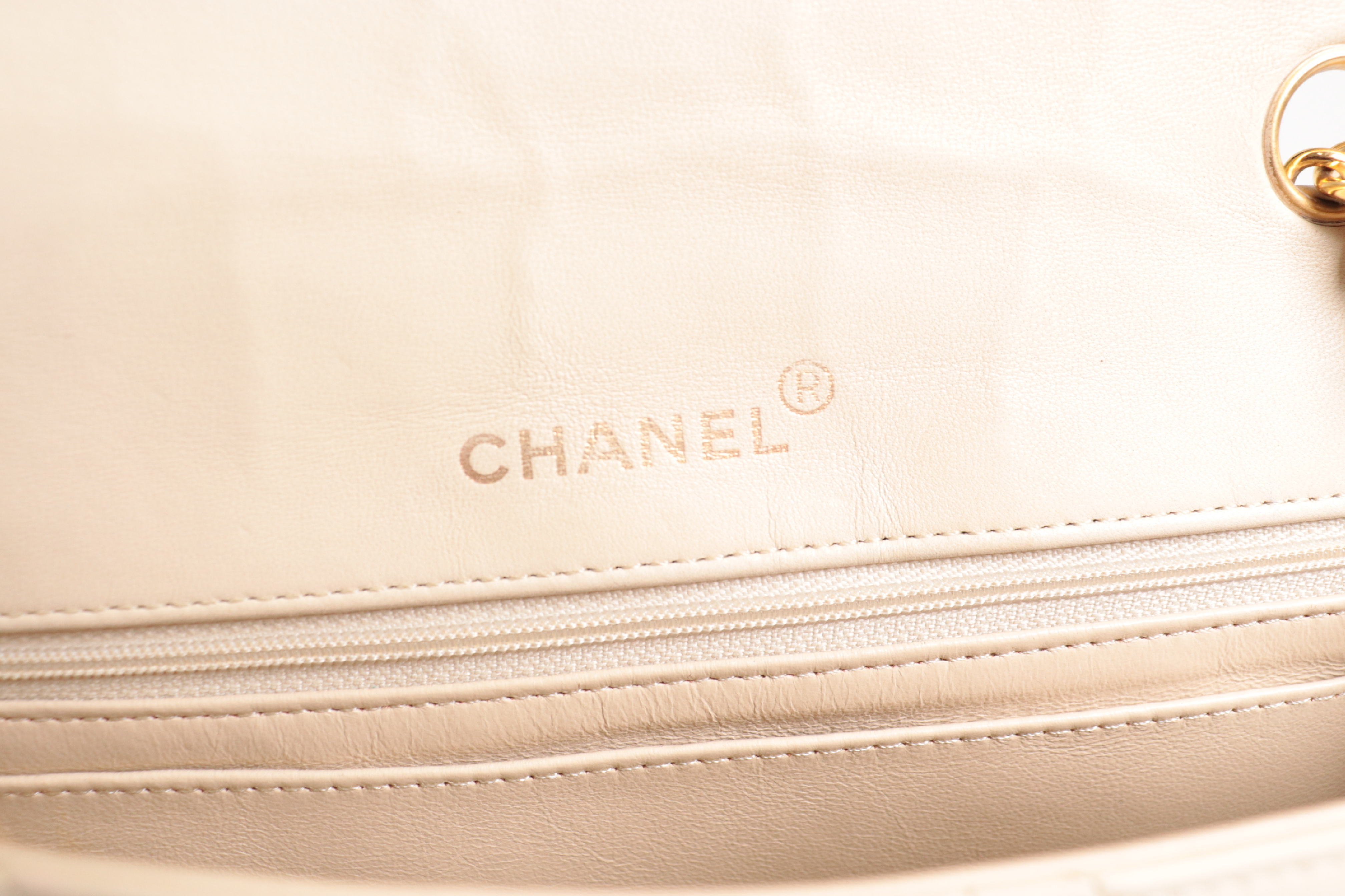 Diana 25 Lambskin Light Beige Shoulder Bag (Serial Number 2) — view 8