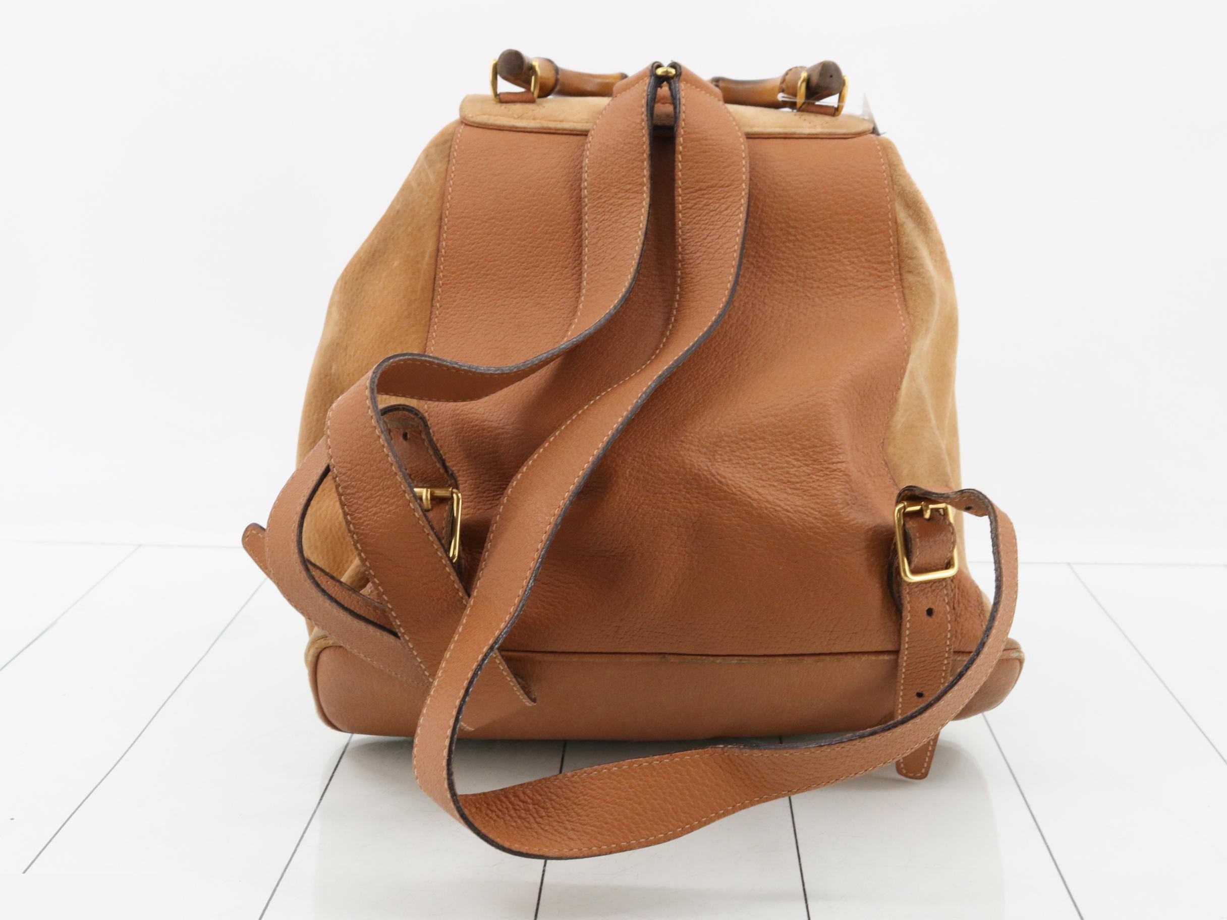 Bamboo suede/leather backpack — view 2