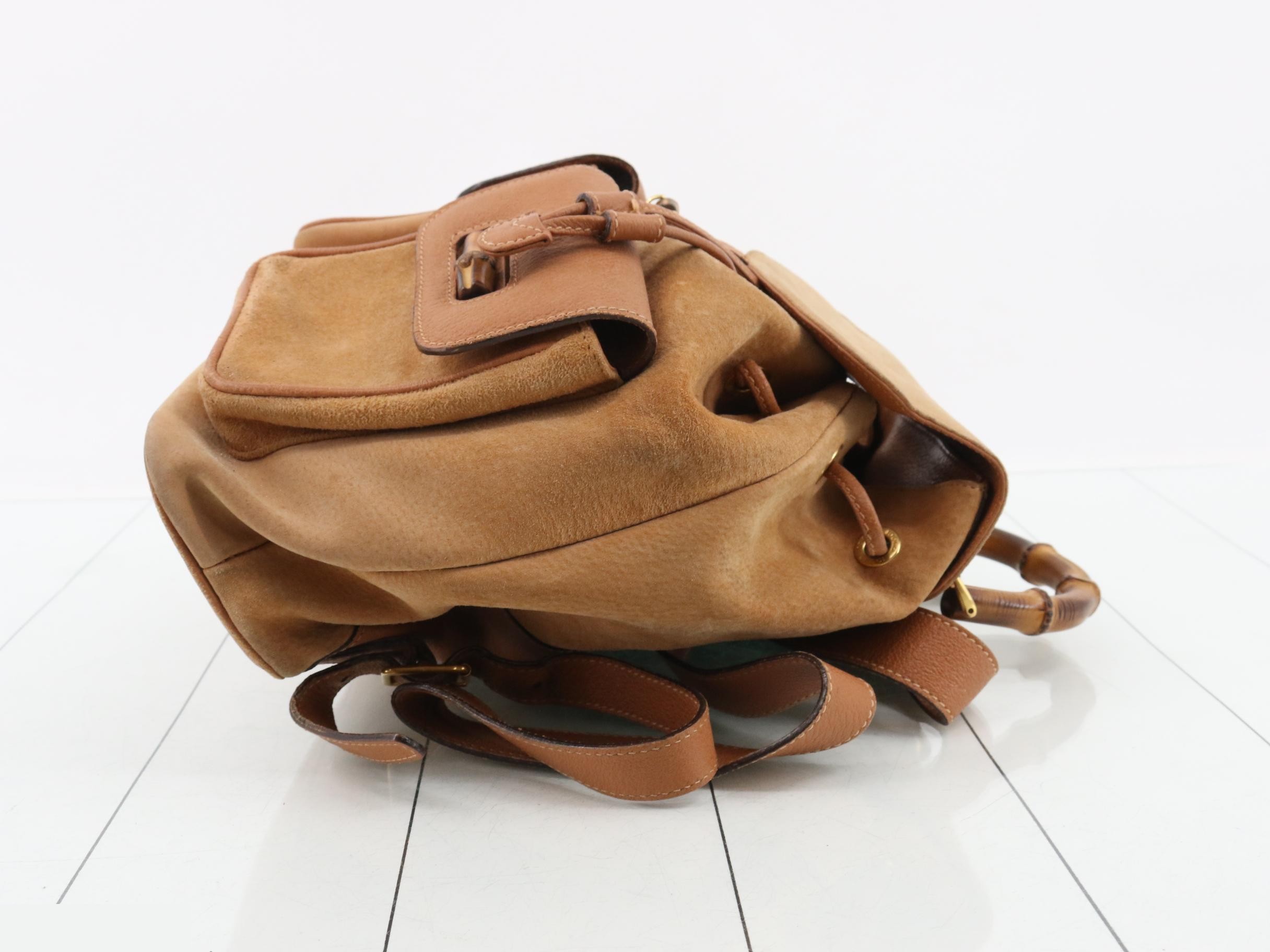 Bamboo suede/leather backpack — view 3