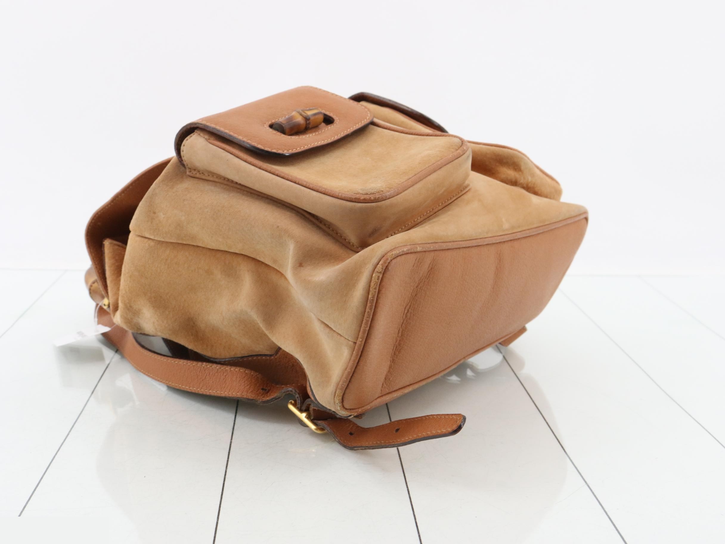 Bamboo suede/leather backpack — view 5
