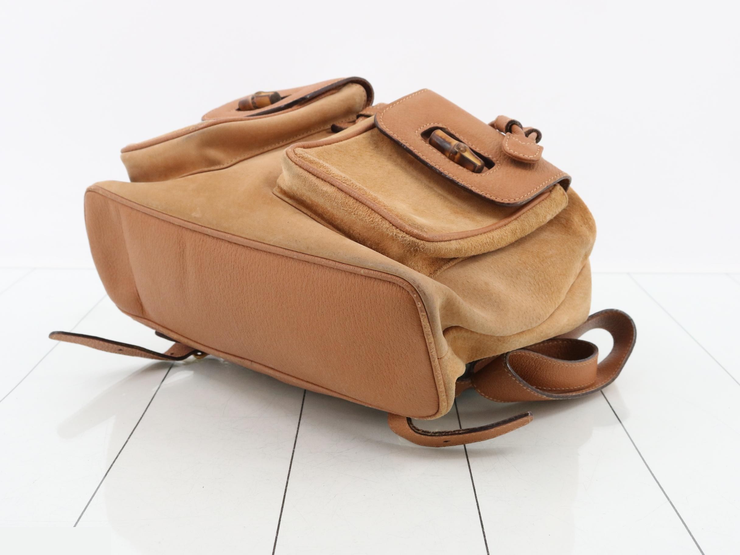 Bamboo suede/leather backpack — view 6