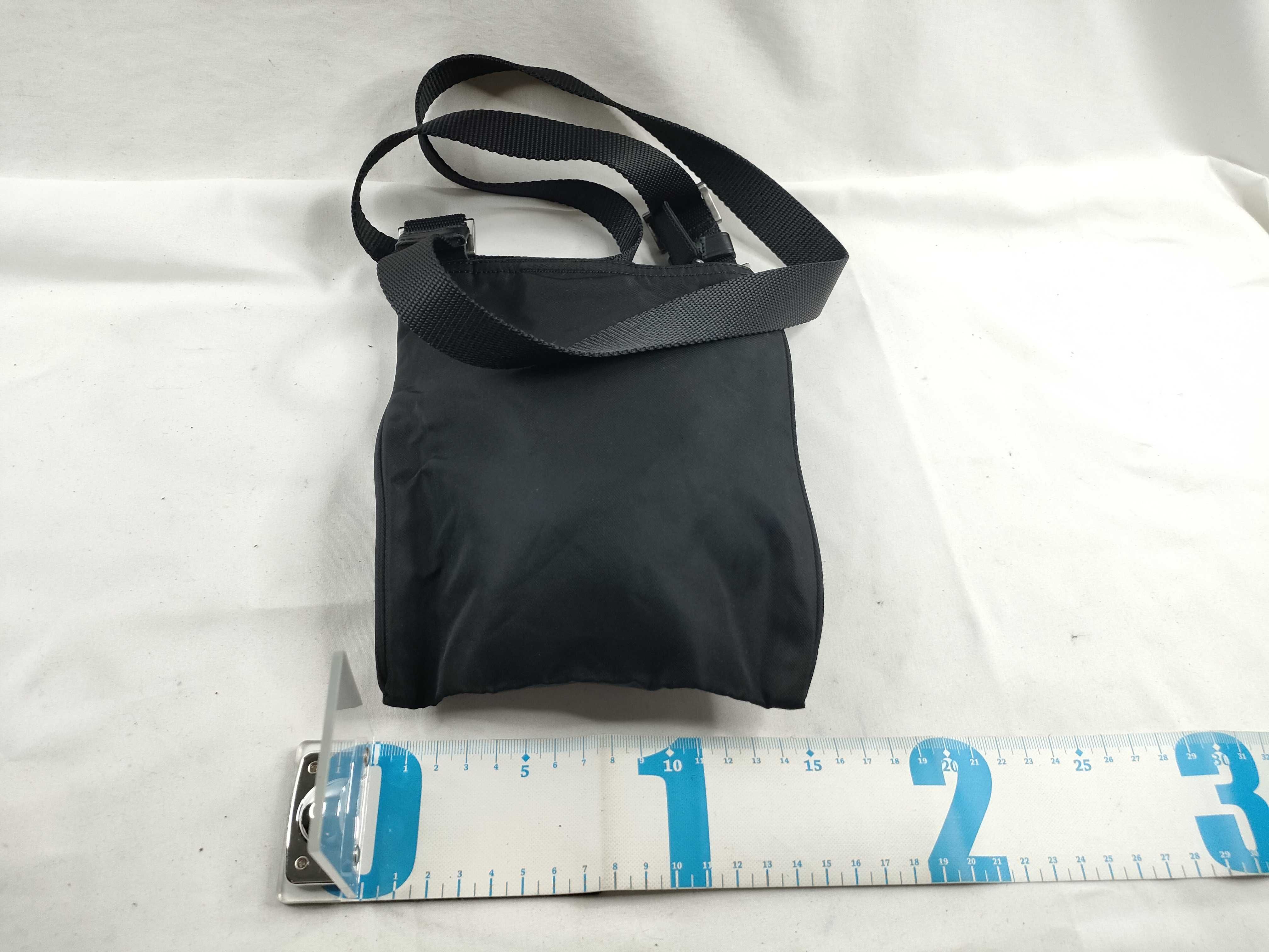 Nylon Shoulder Bag with Triangle Logo — view 2