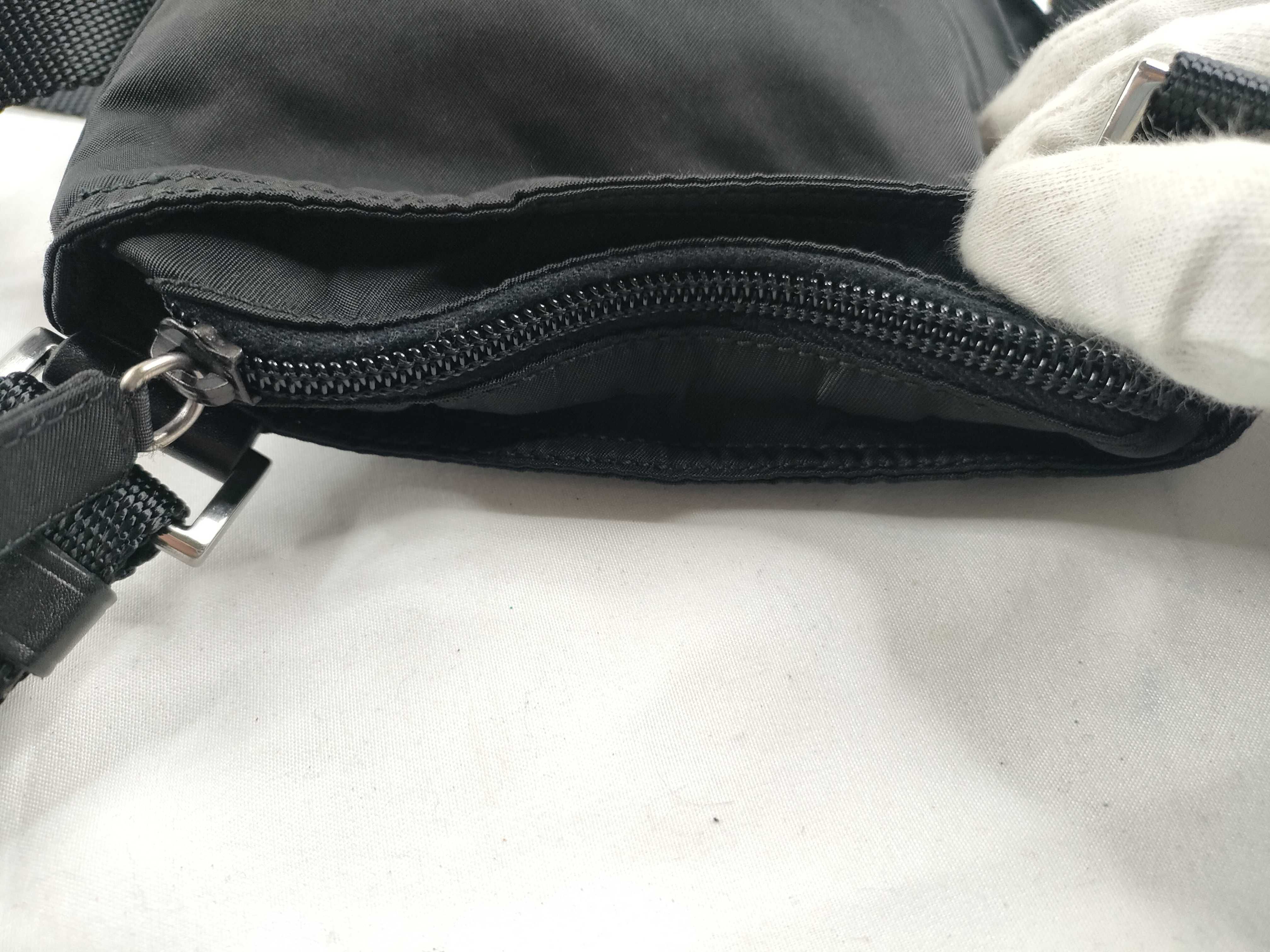 Nylon Shoulder Bag with Triangle Logo — view 9