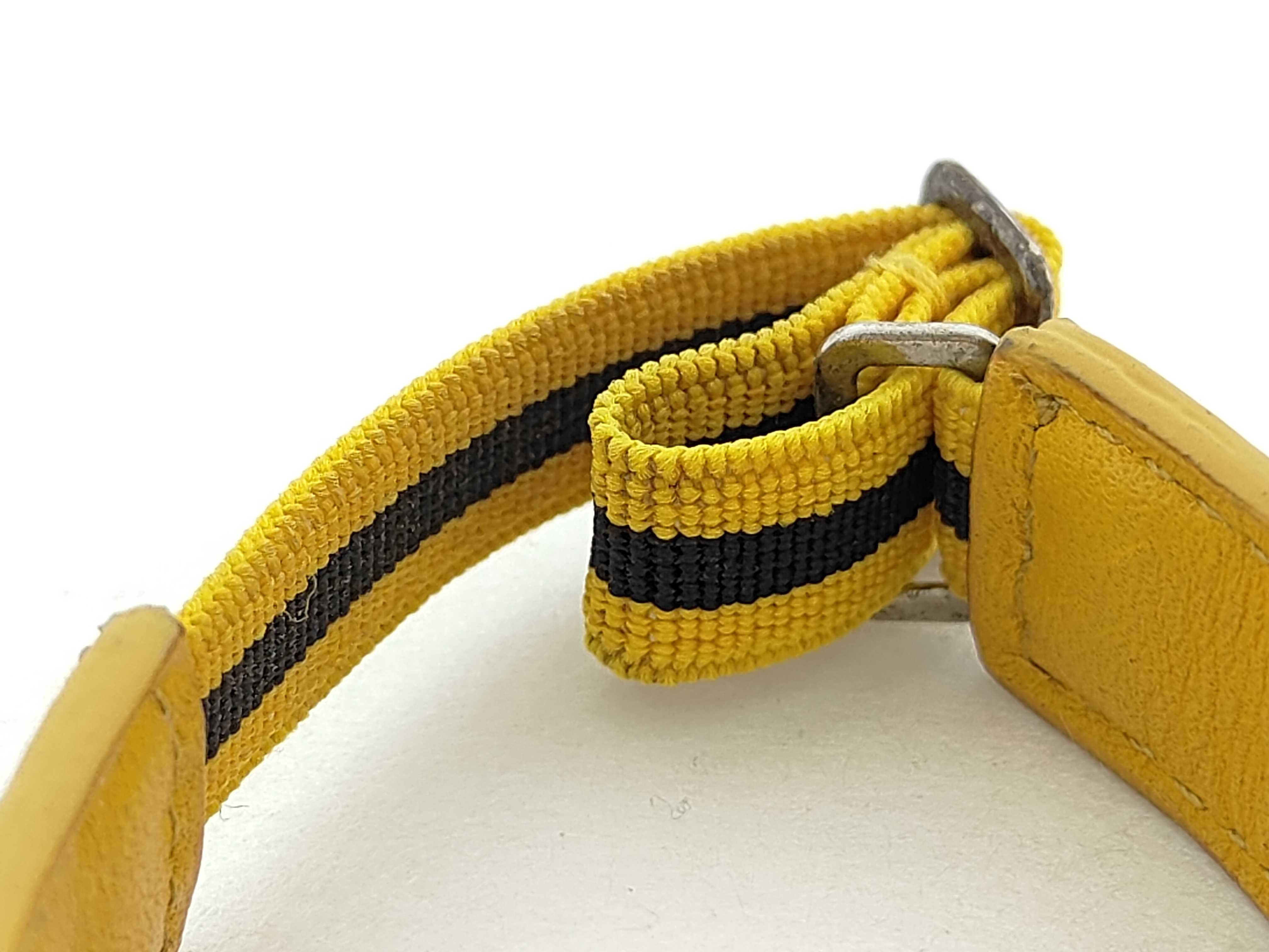leather bangle 11B136 yellow x pink bracelet/bangle — view 9