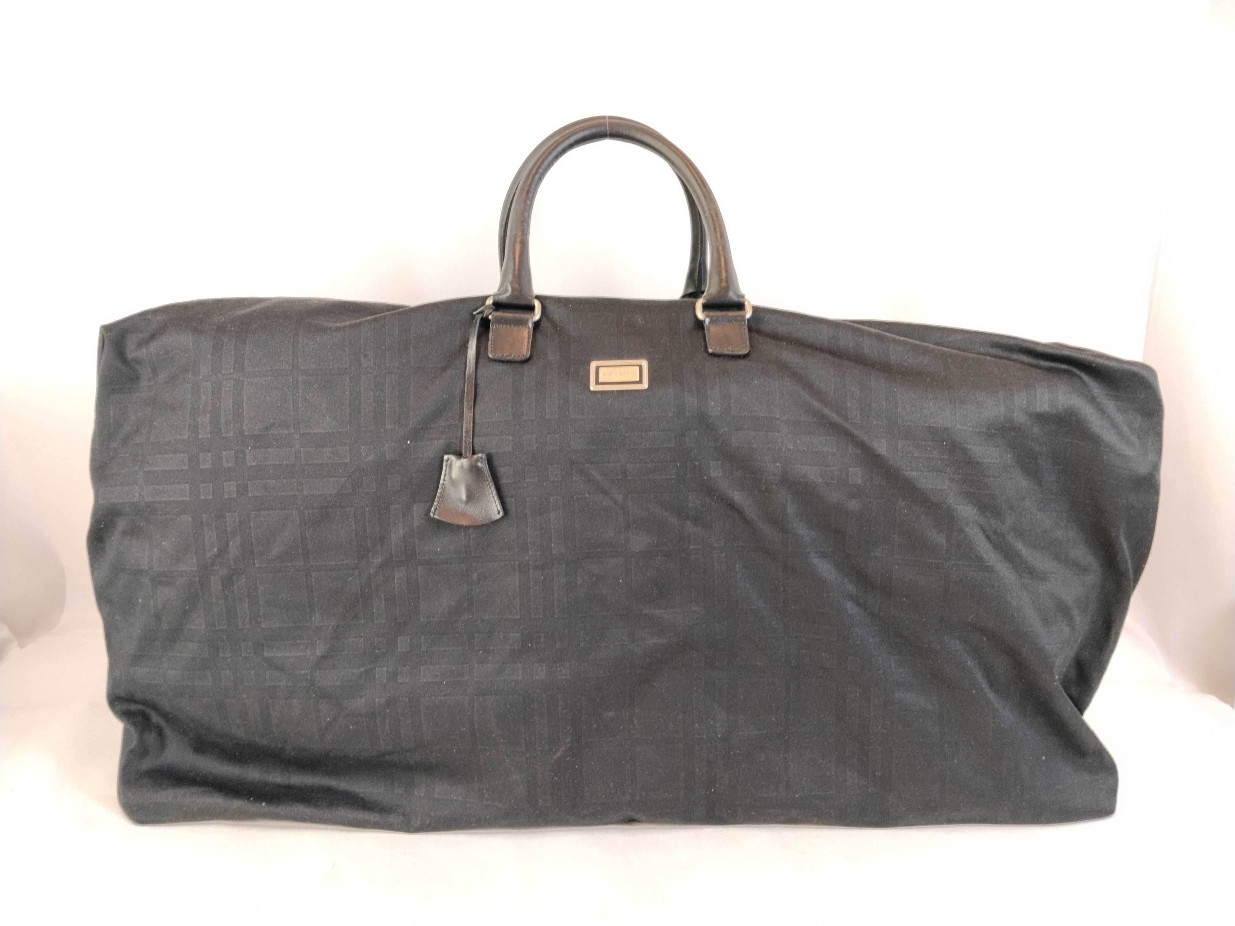 Black Check Boston Bag